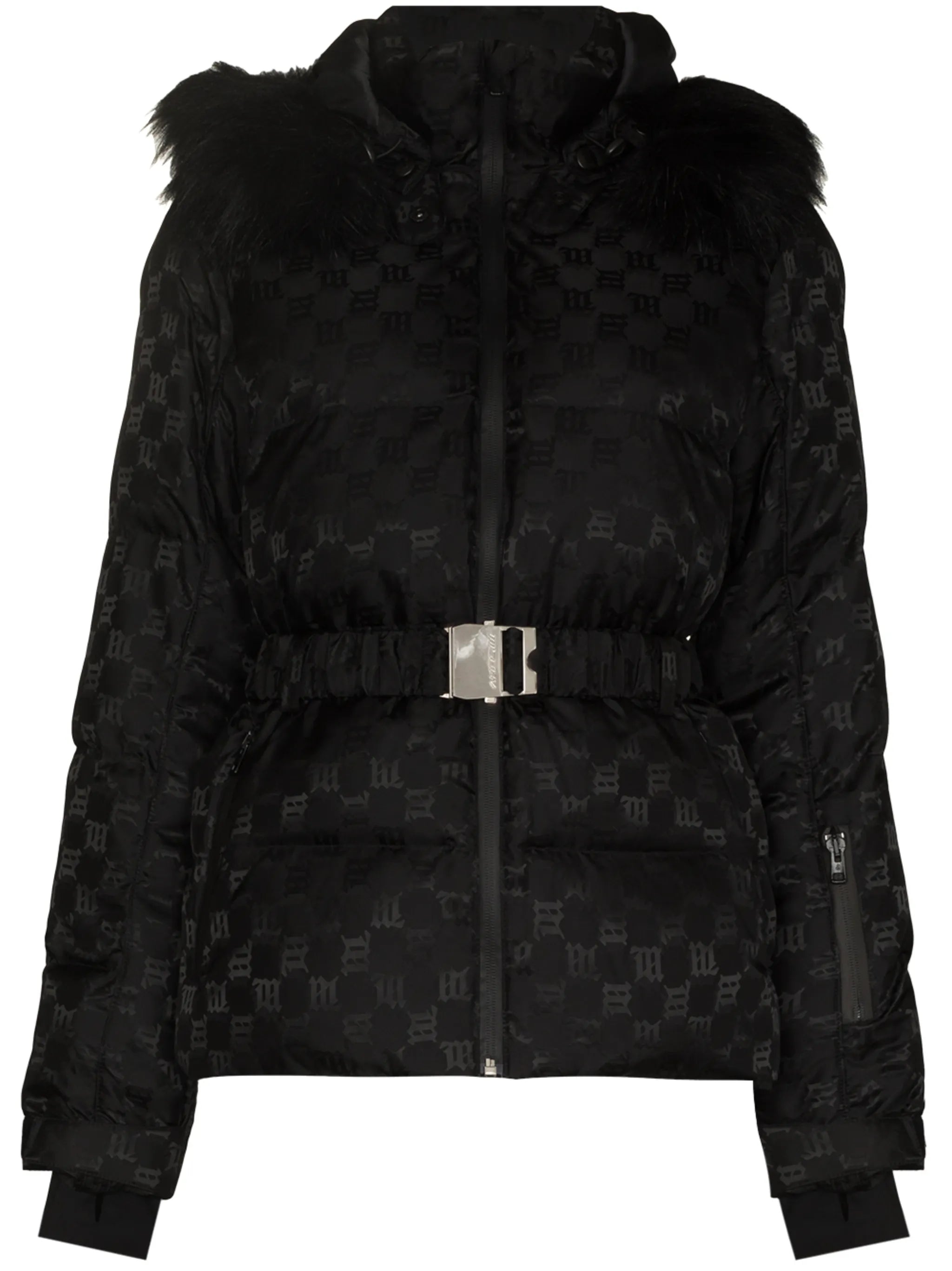 monogram-print puffer jacket