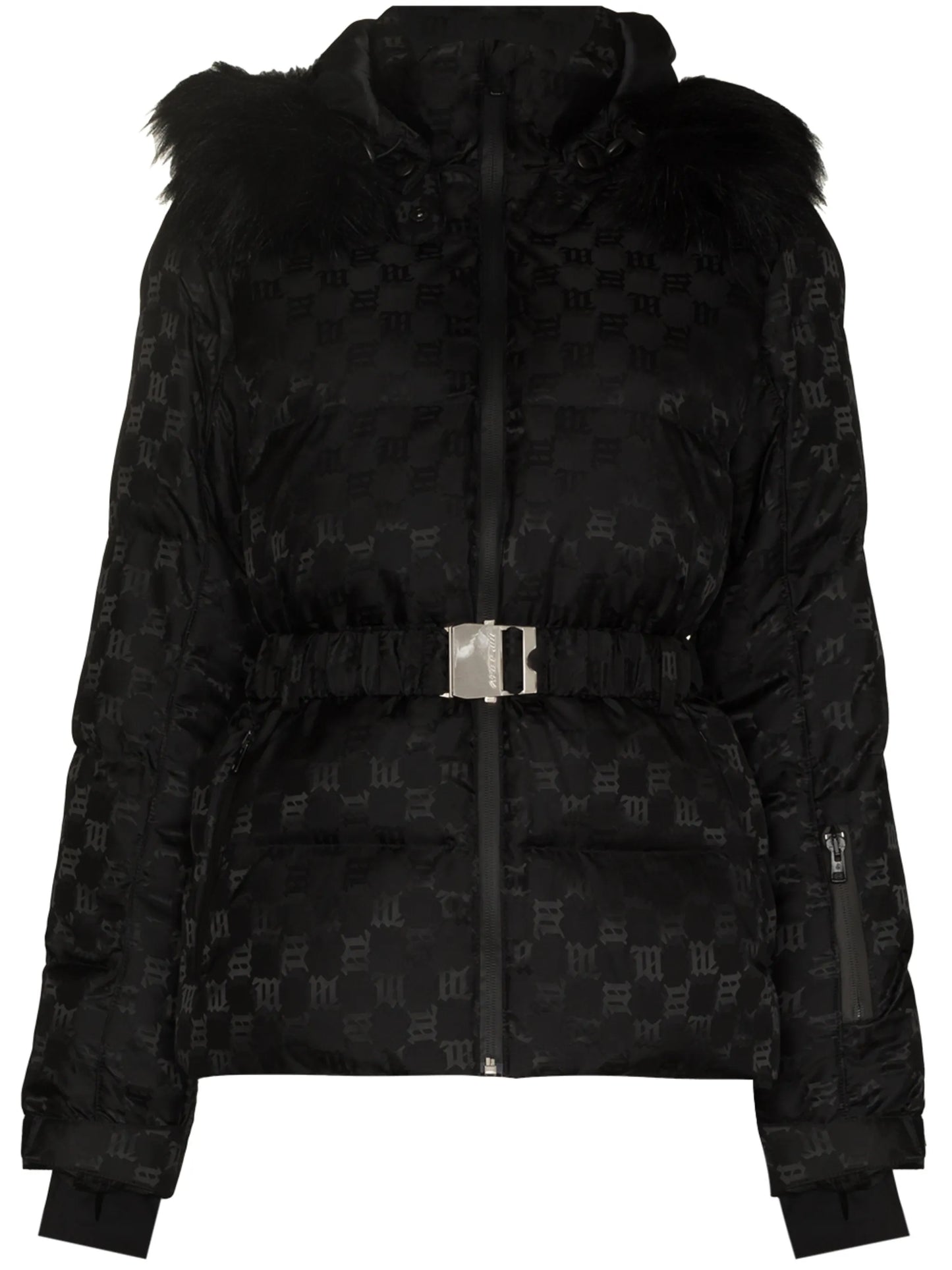 monogram-print puffer jacket