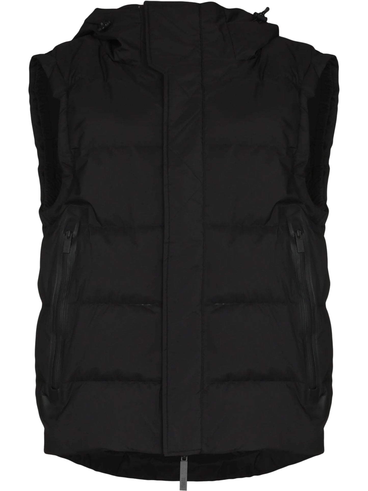 Lang hooded puffer gilet
