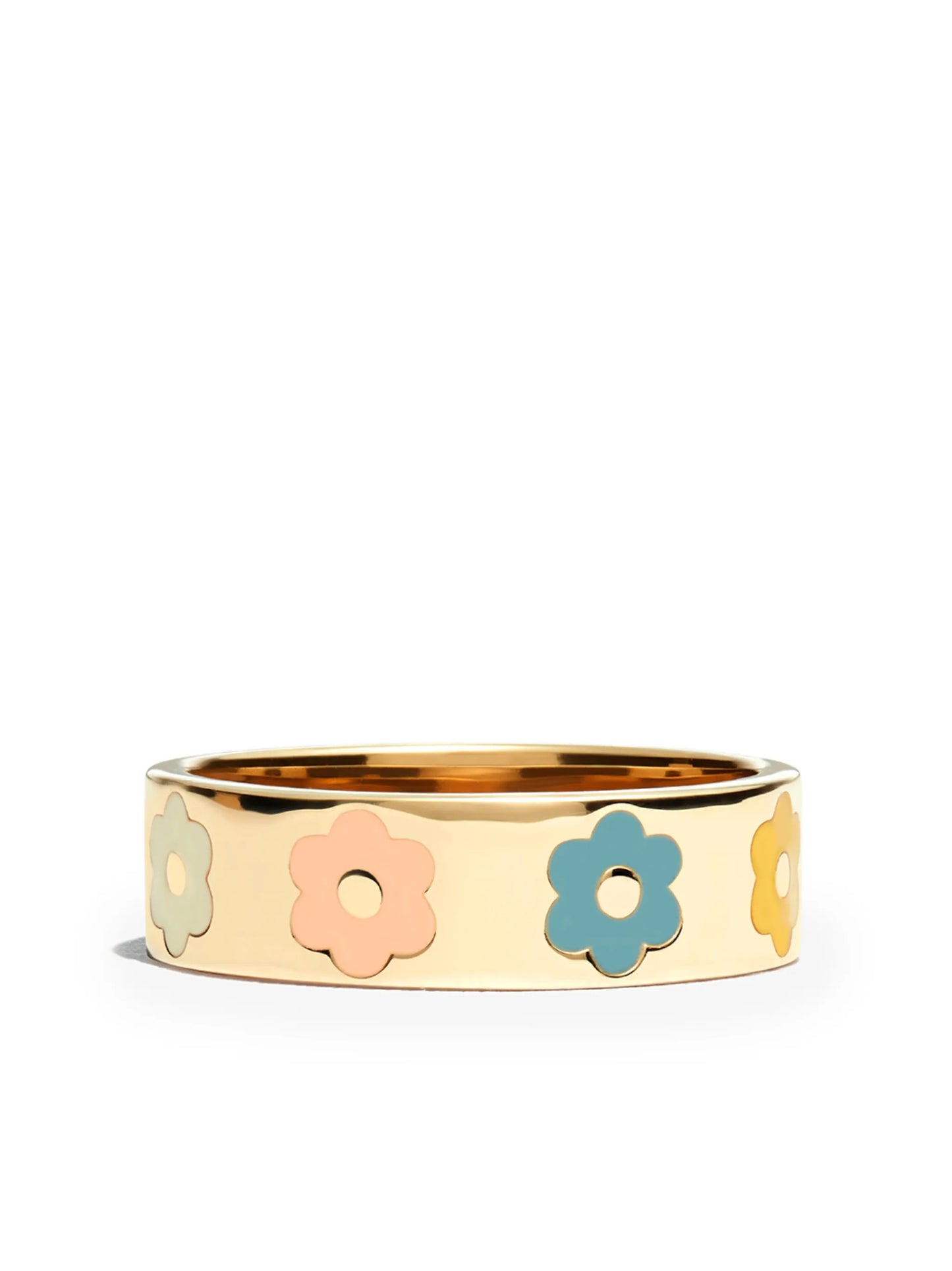 14kt yellow gold enamel ring
