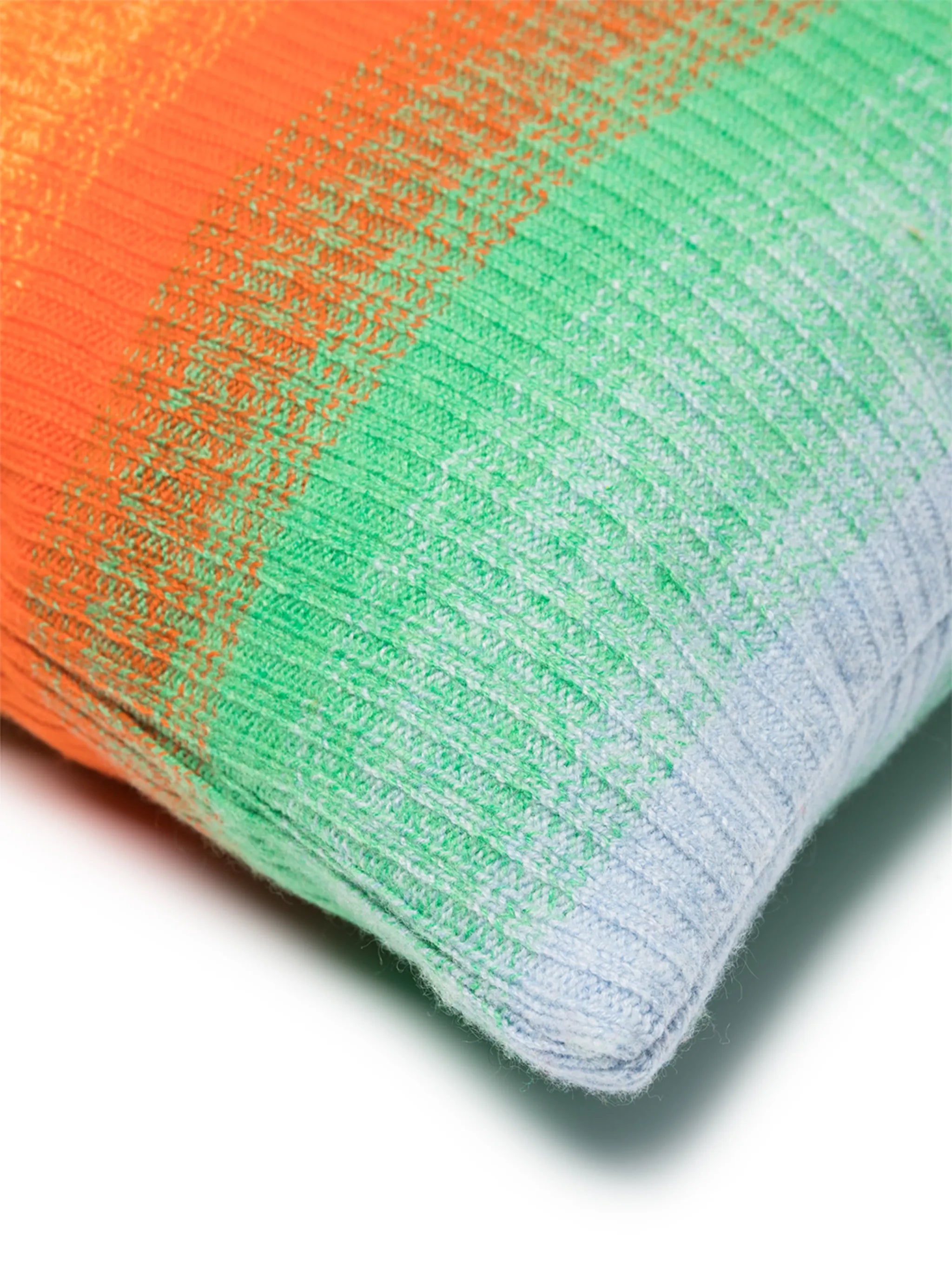 Morph Stripe-print cashmere cushion