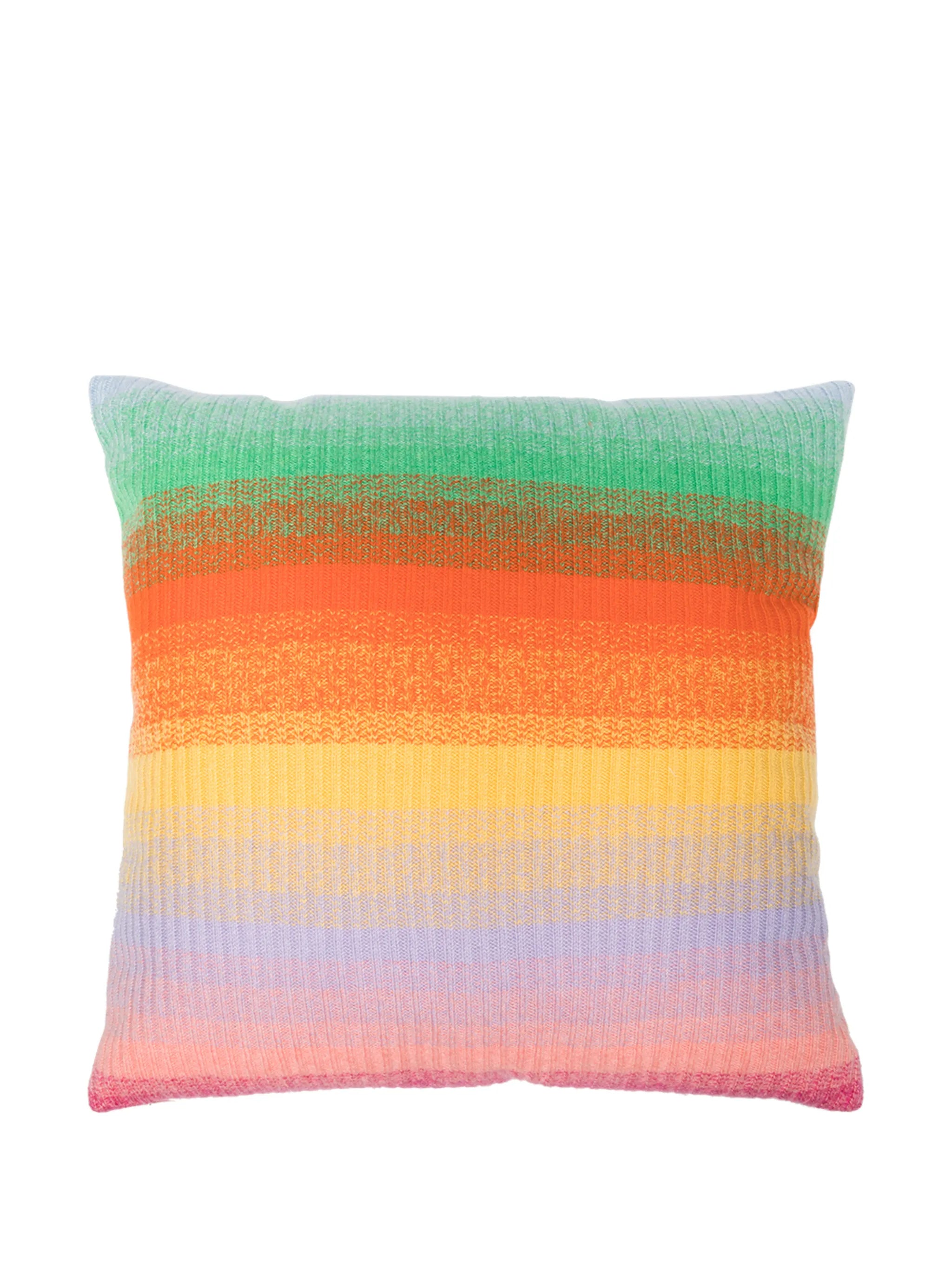 Morph Stripe-print cashmere cushion