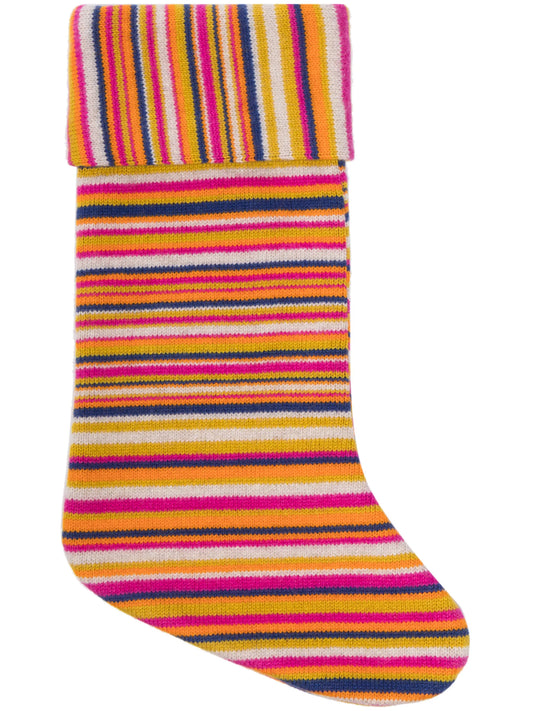 stripe-pattern holiday stocking