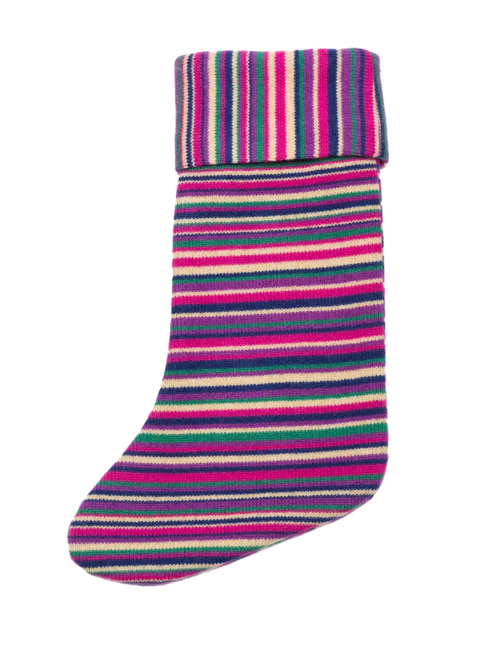 stripe-pattern holiday stocking