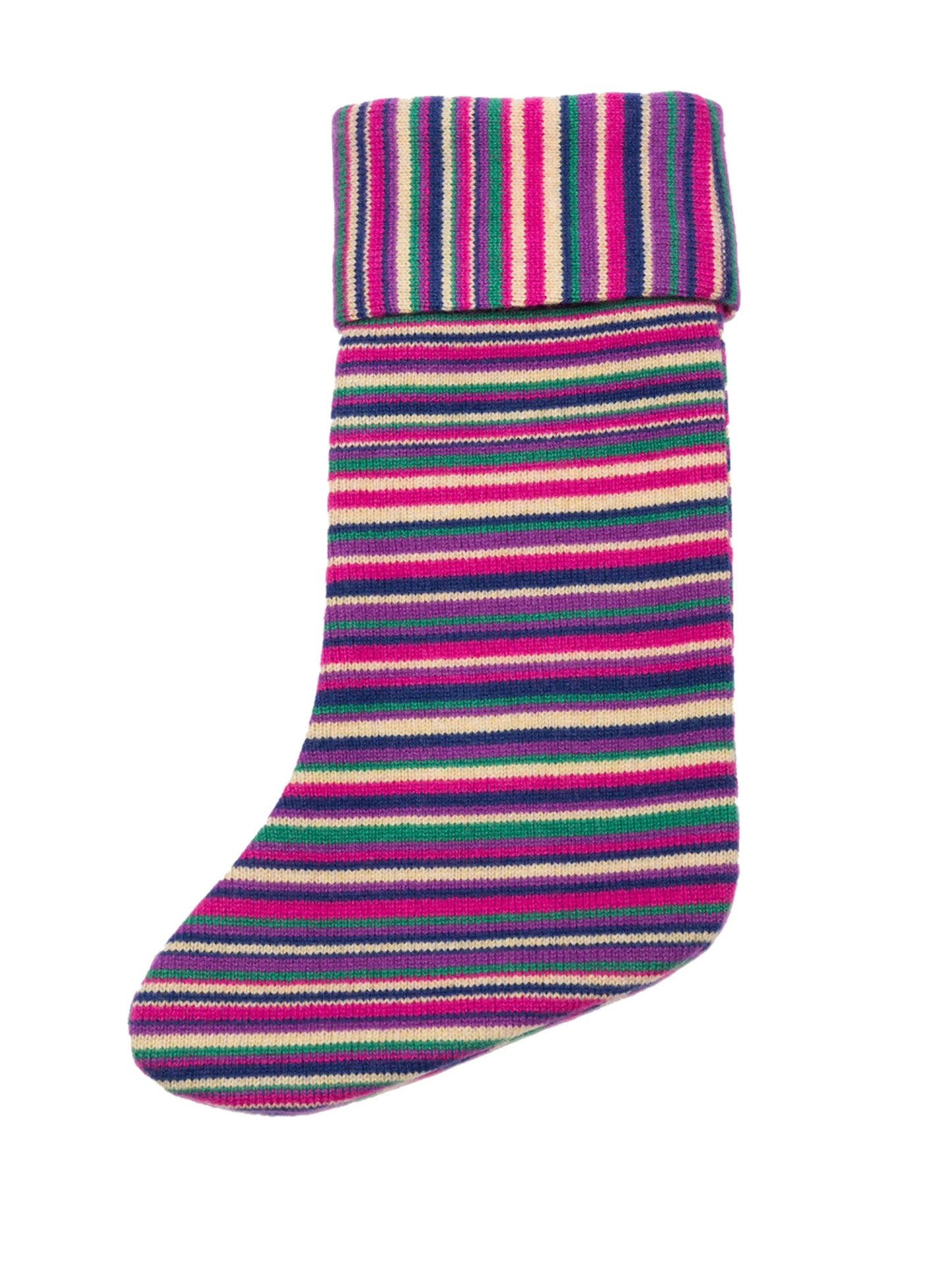 stripe-pattern holiday stocking