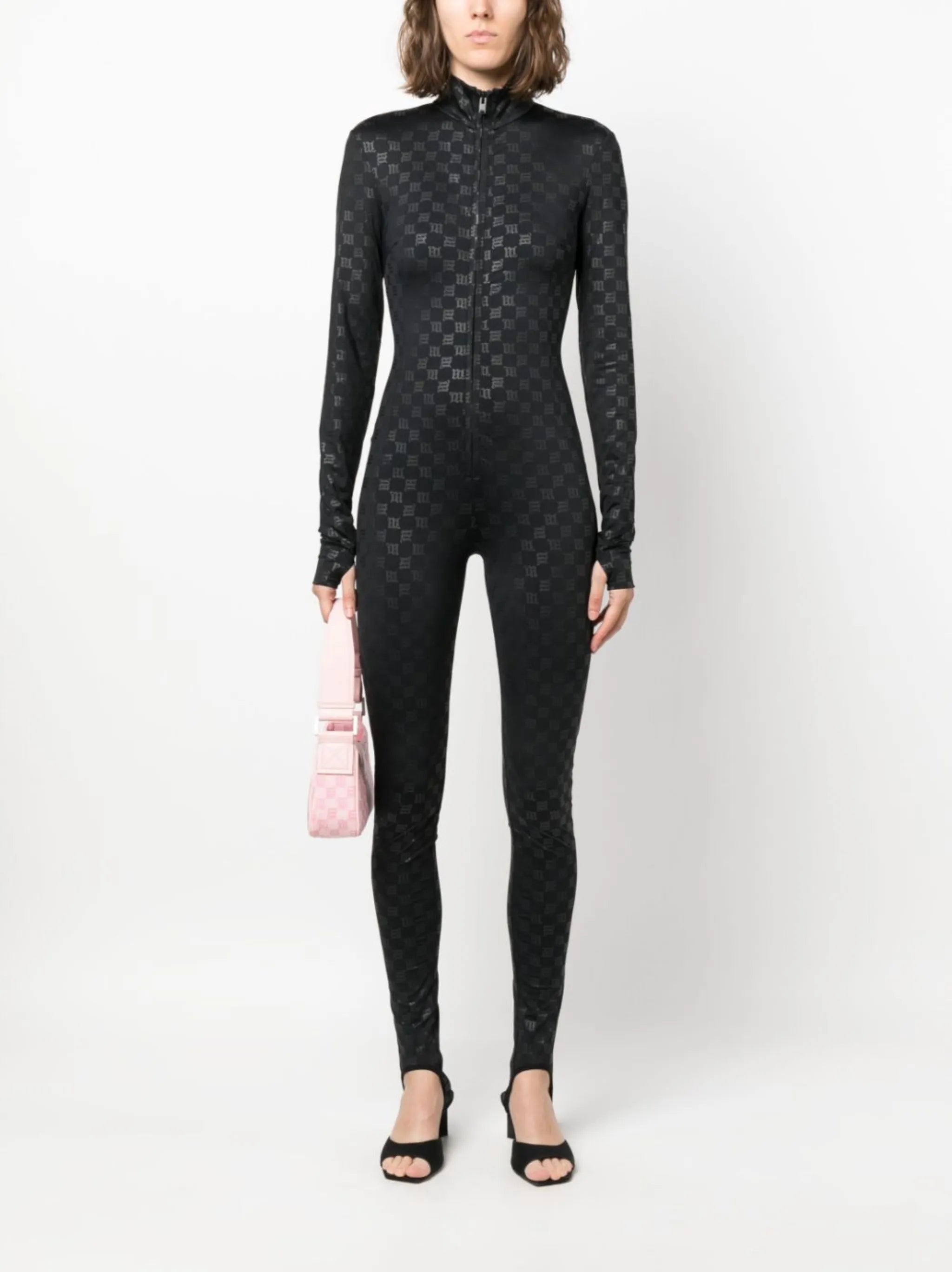 monogram zip-up ski jumpsuit