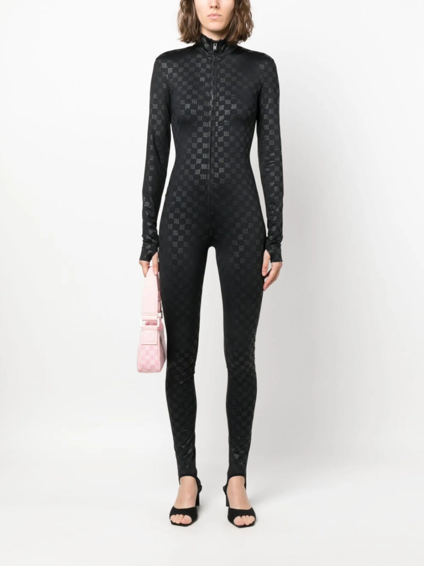 monogram zip-up ski jumpsuit