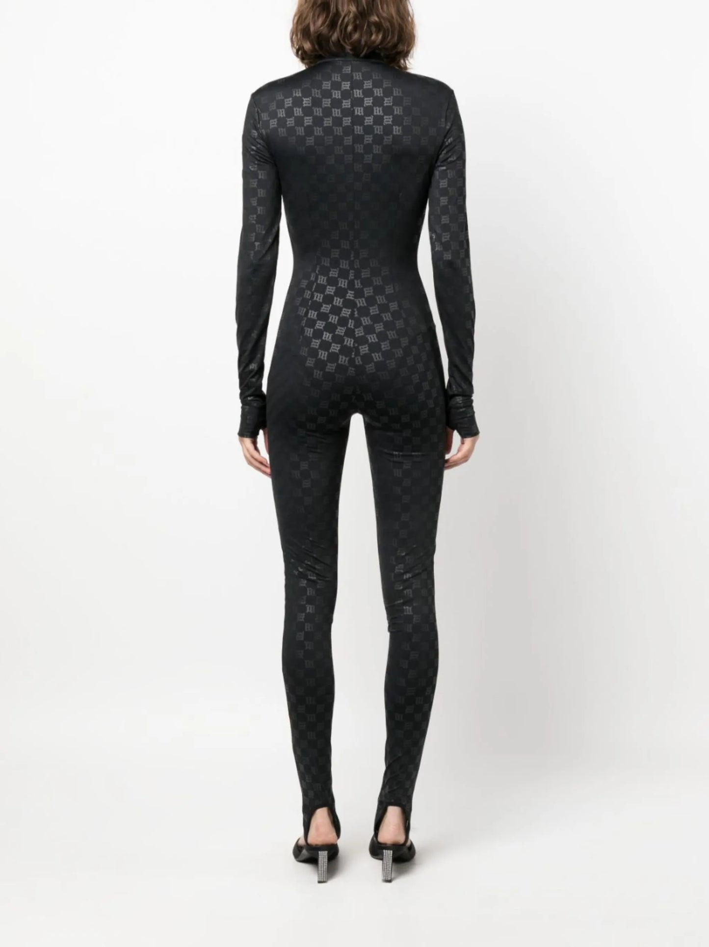 monogram zip-up ski jumpsuit