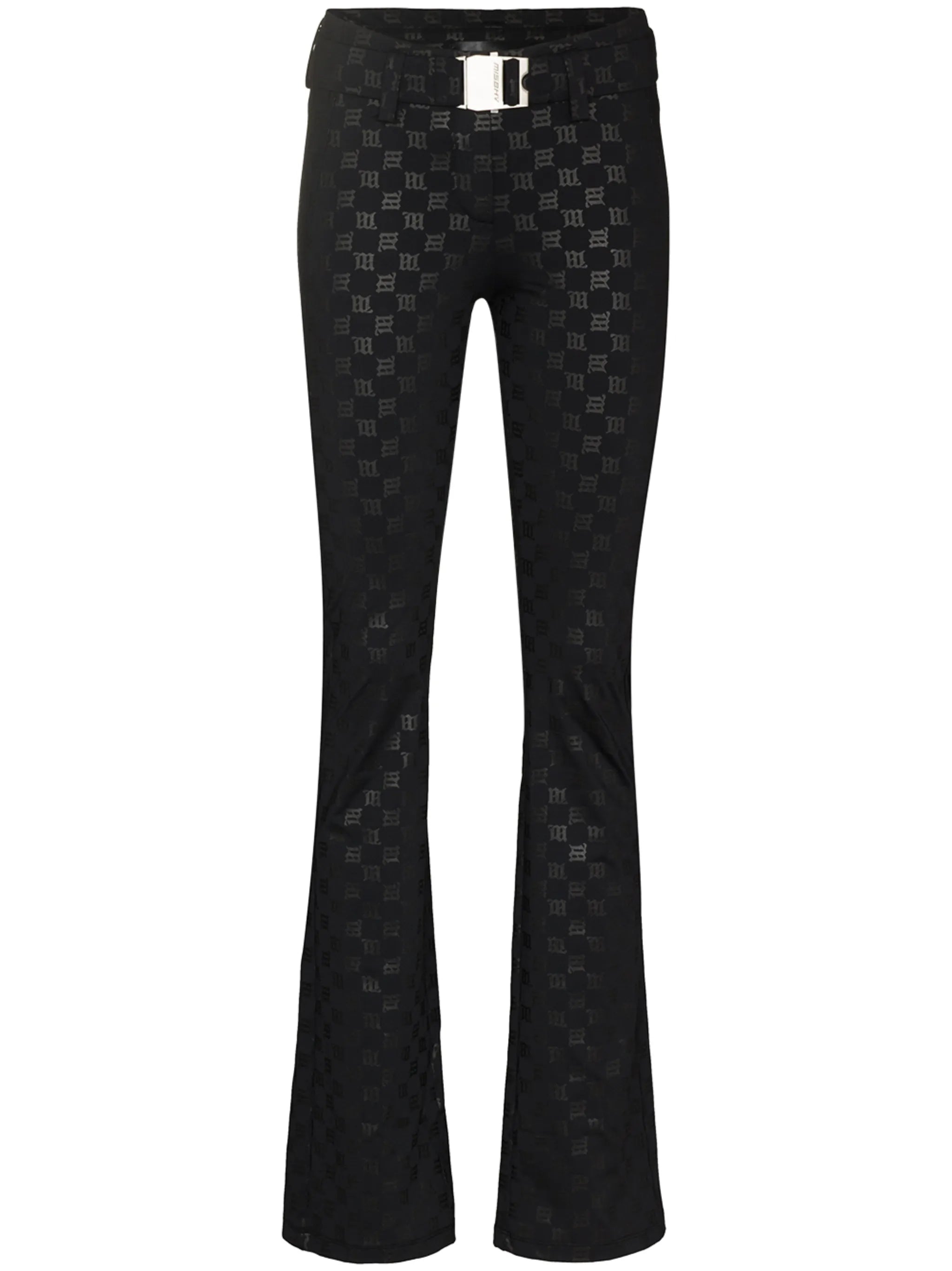 monogram-print ski trousers