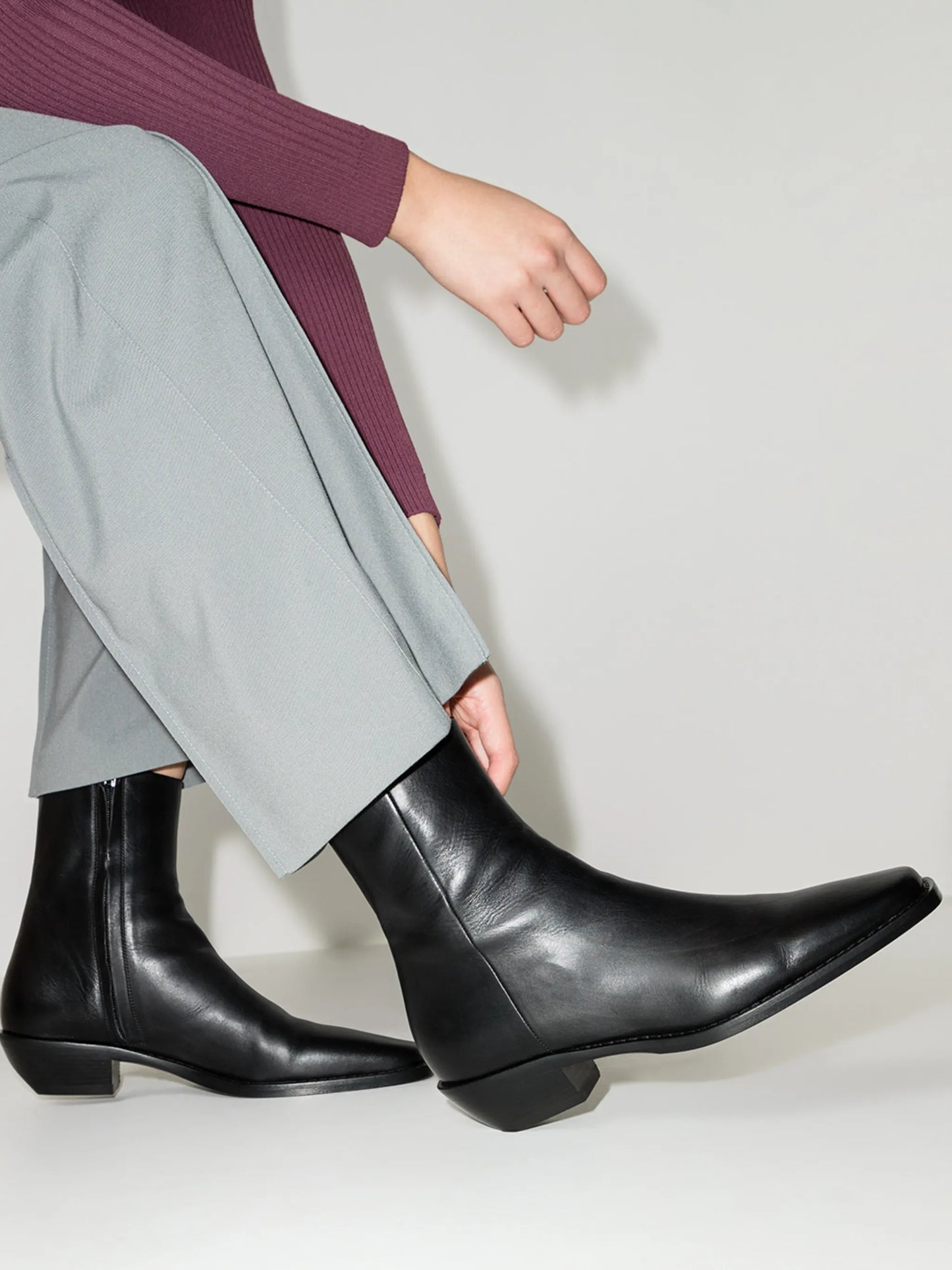 Wooster leather ankle boots