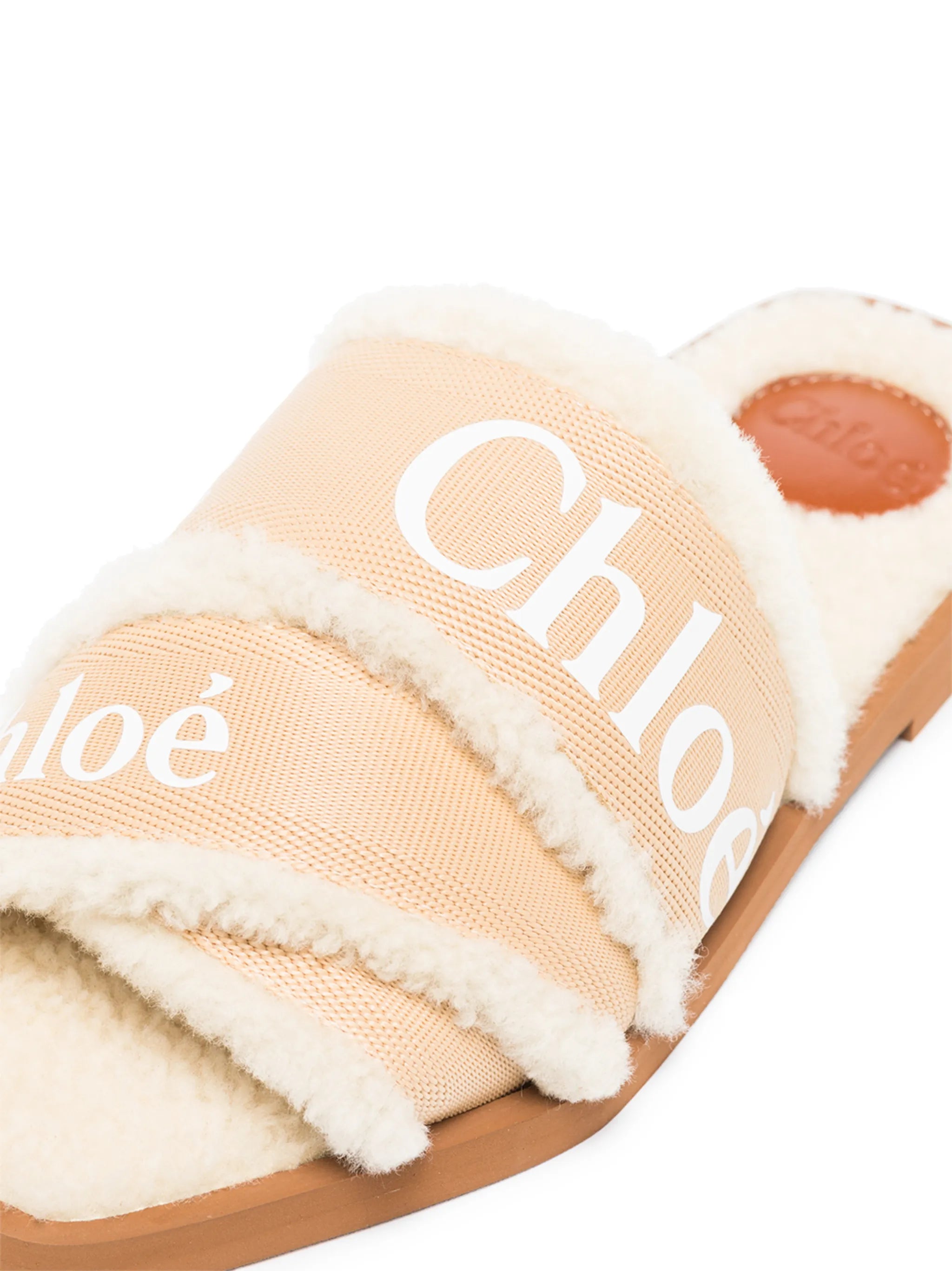 Woody logo-tape flat sandals