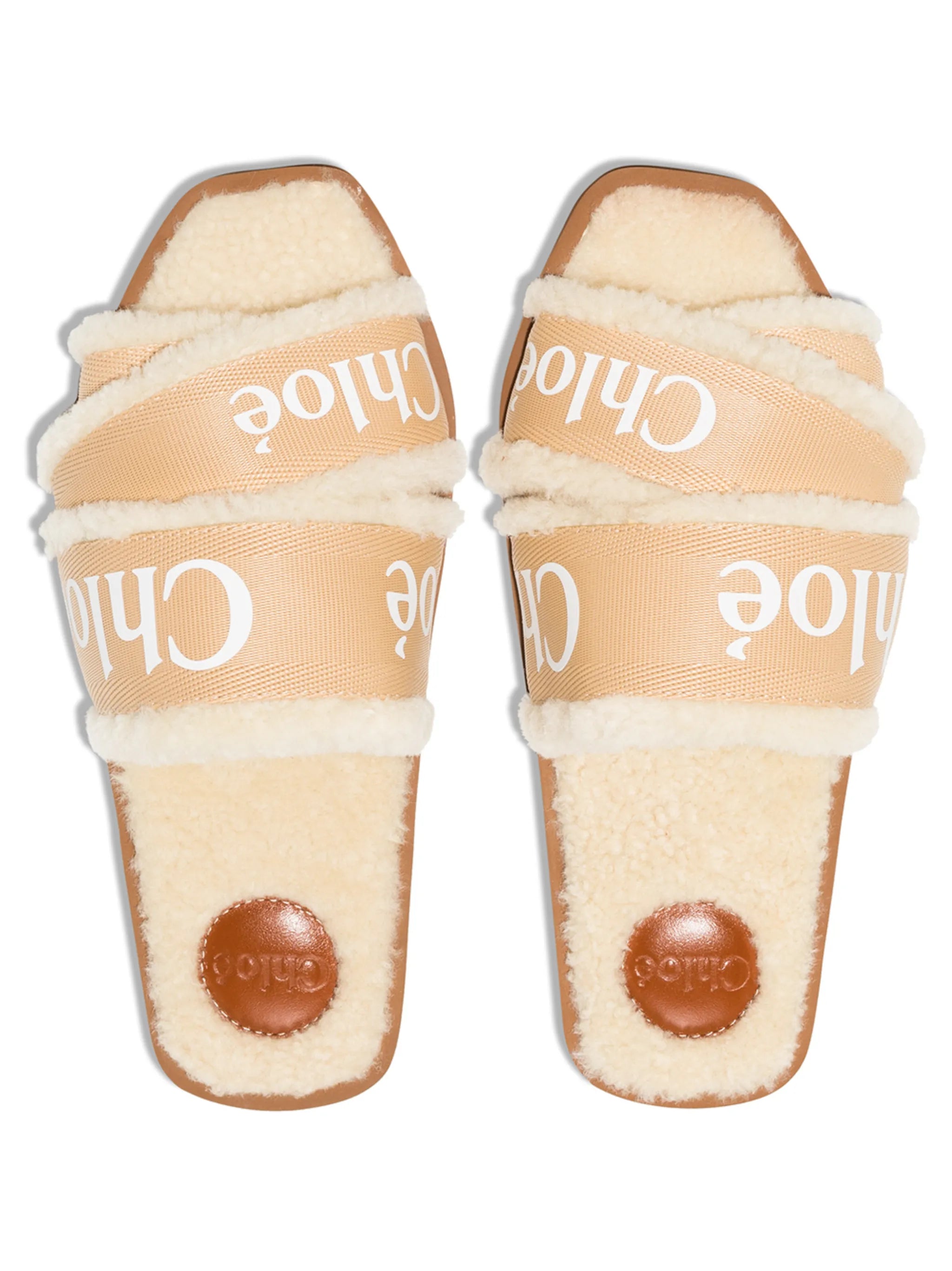 Woody logo-tape flat sandals