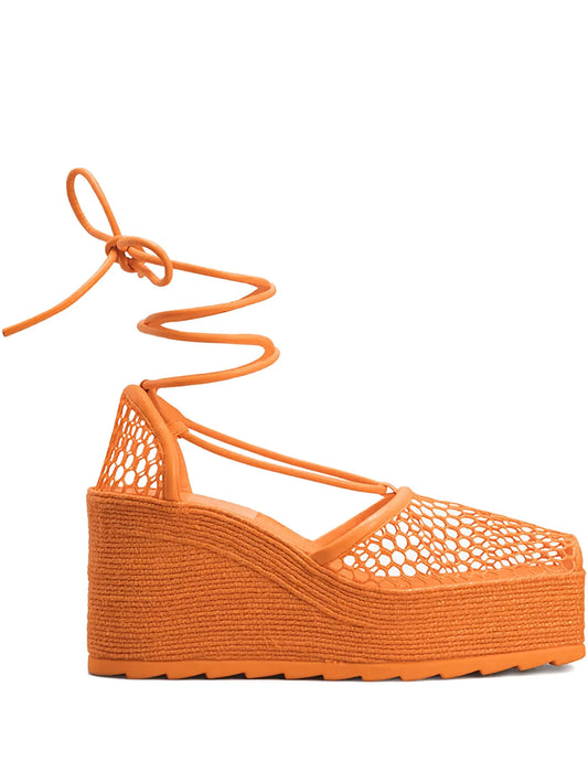 net-panel 90mm wedge sandals