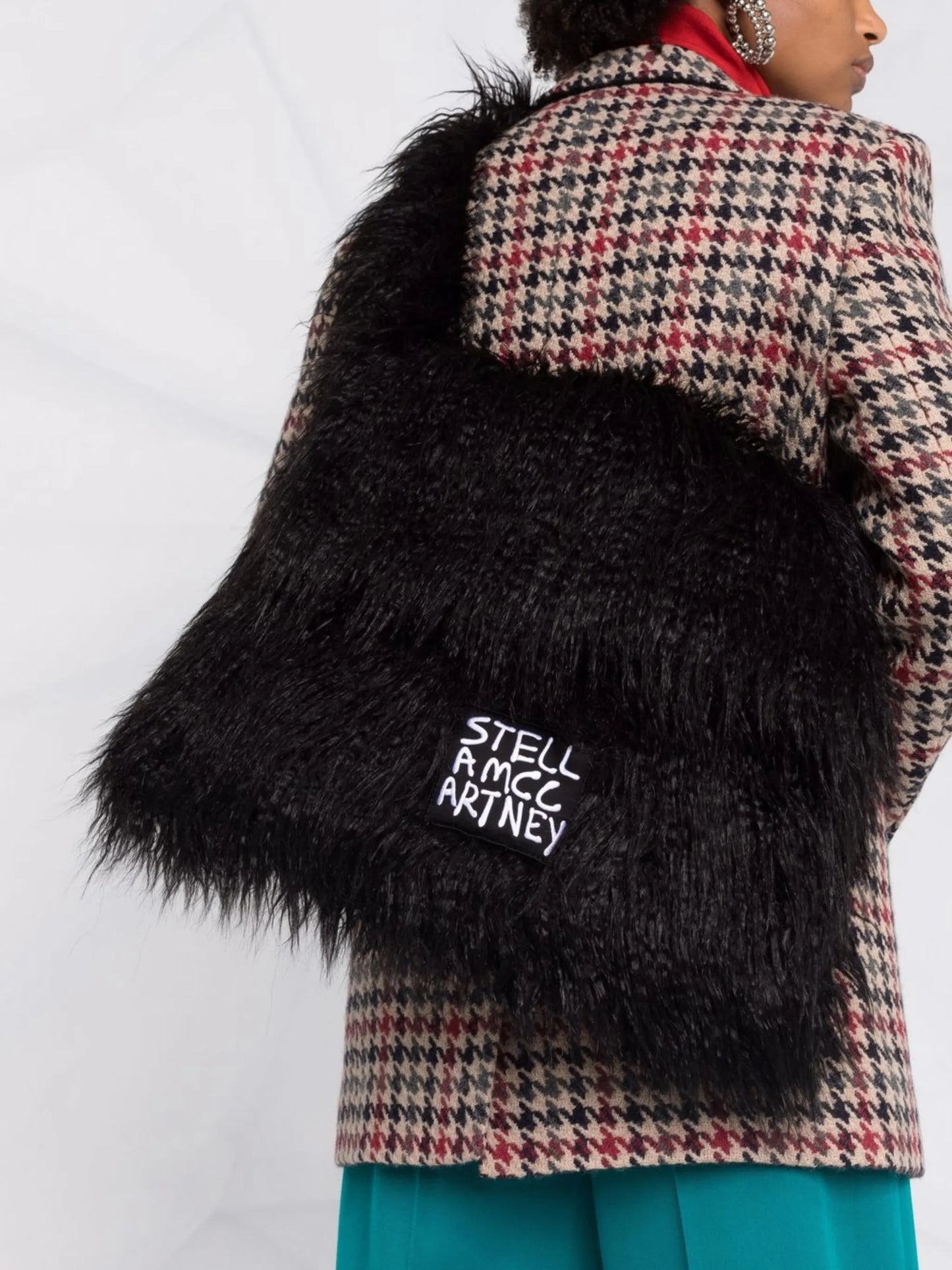 faux fur shoulder bag