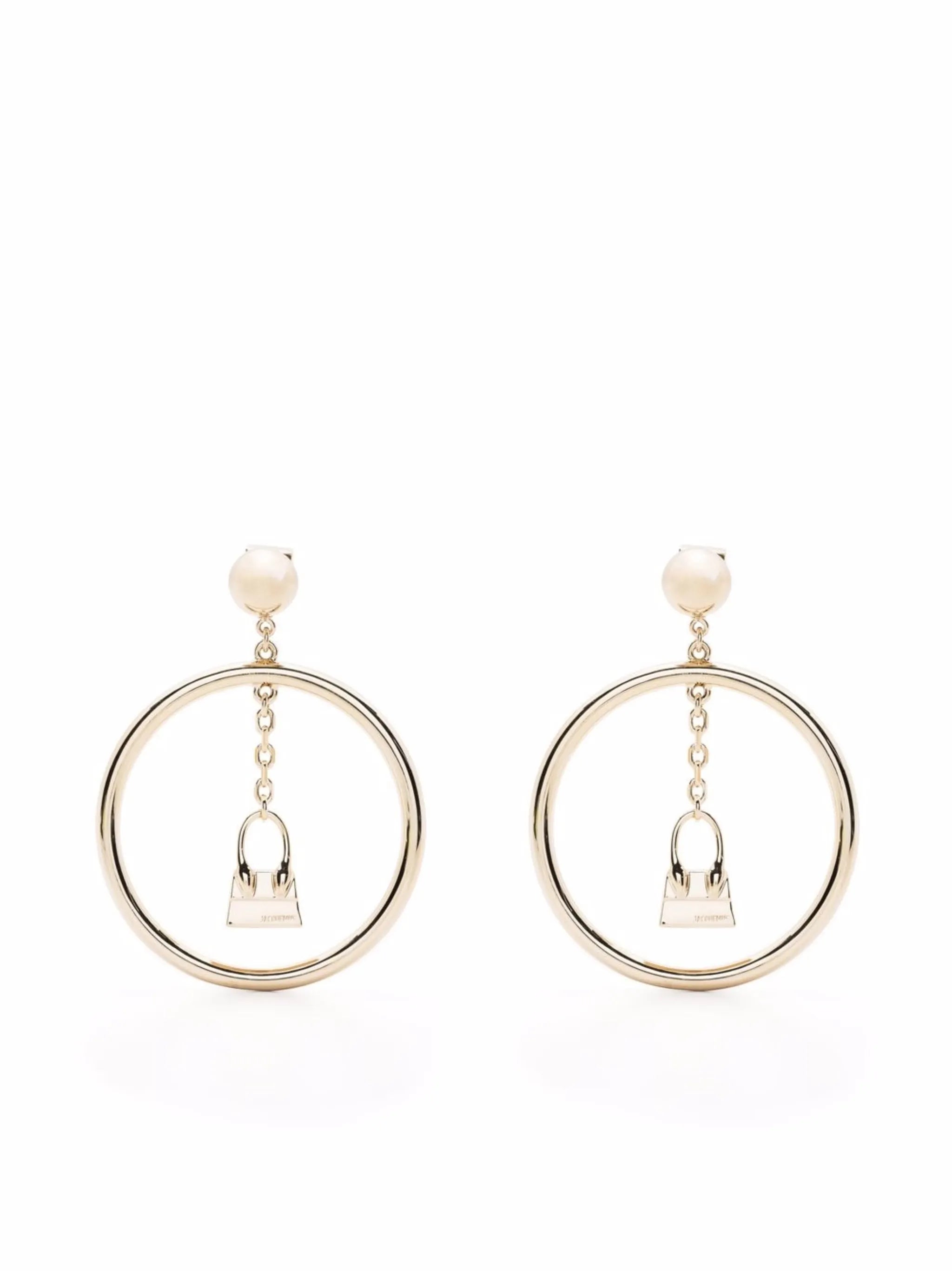 Le Chiquito drop hoop earrings