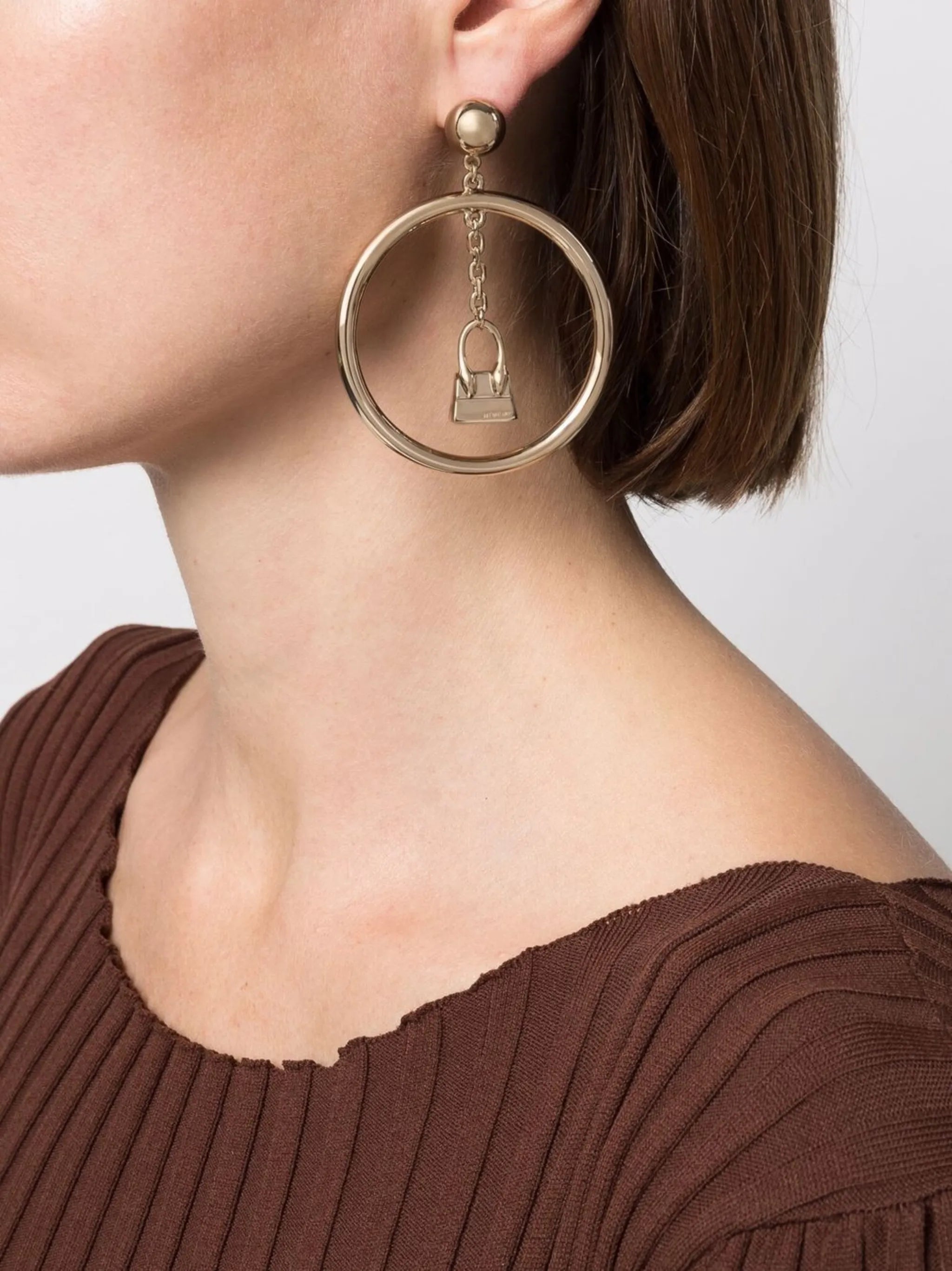 Le Chiquito drop hoop earrings