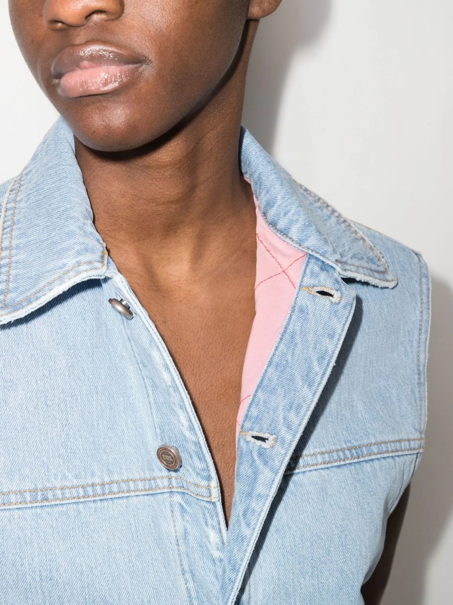 sleeveless denim jacket