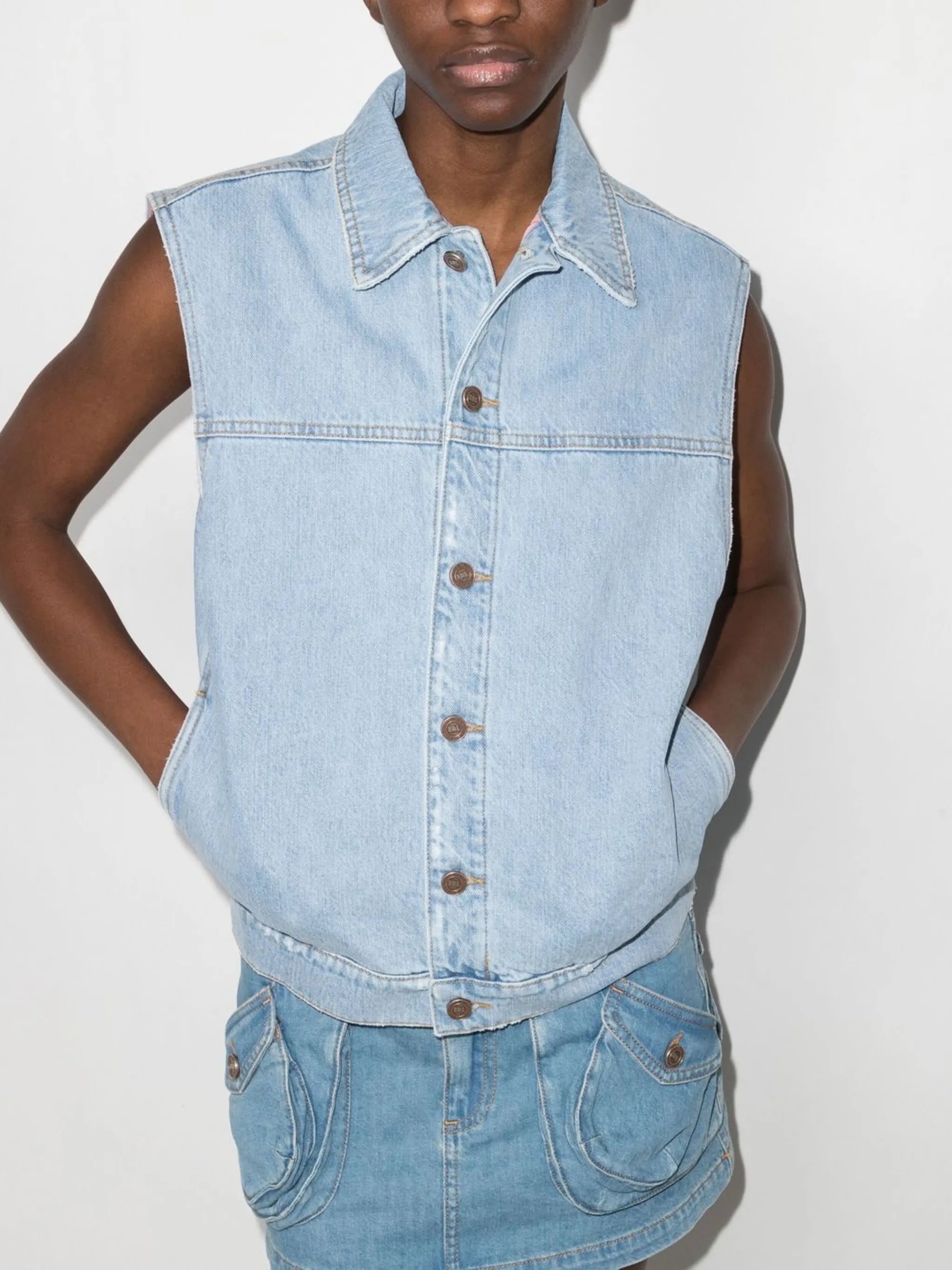 sleeveless denim jacket