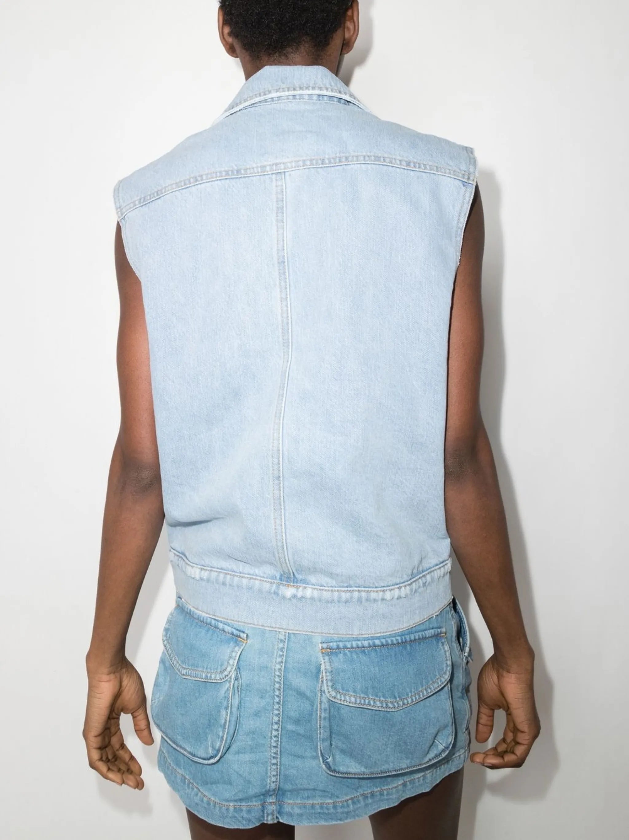 sleeveless denim jacket