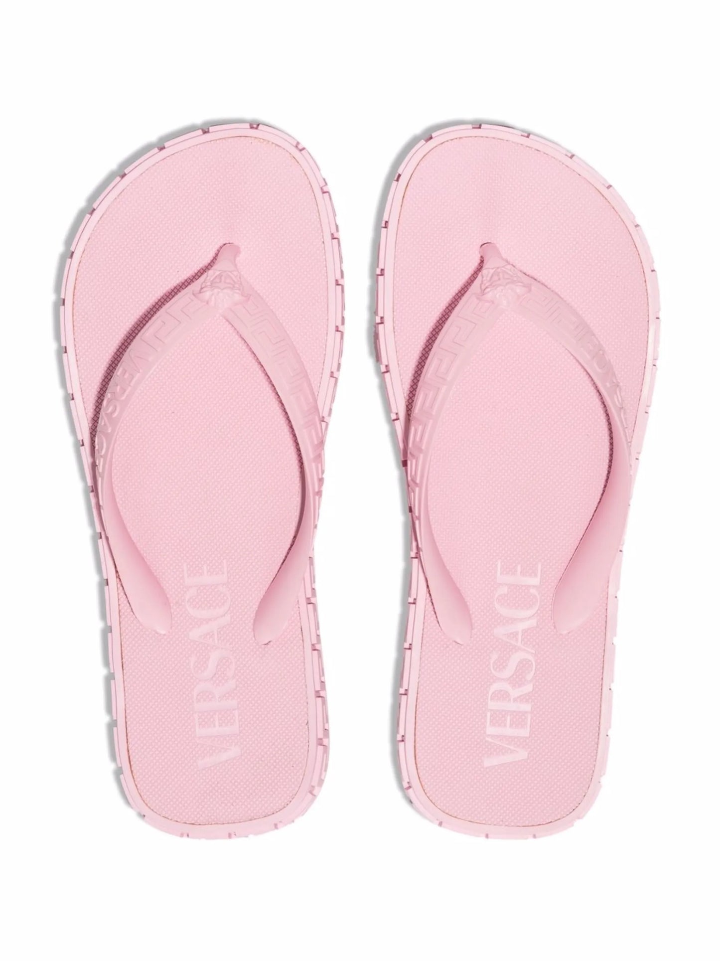 Greca-embossed flip flops