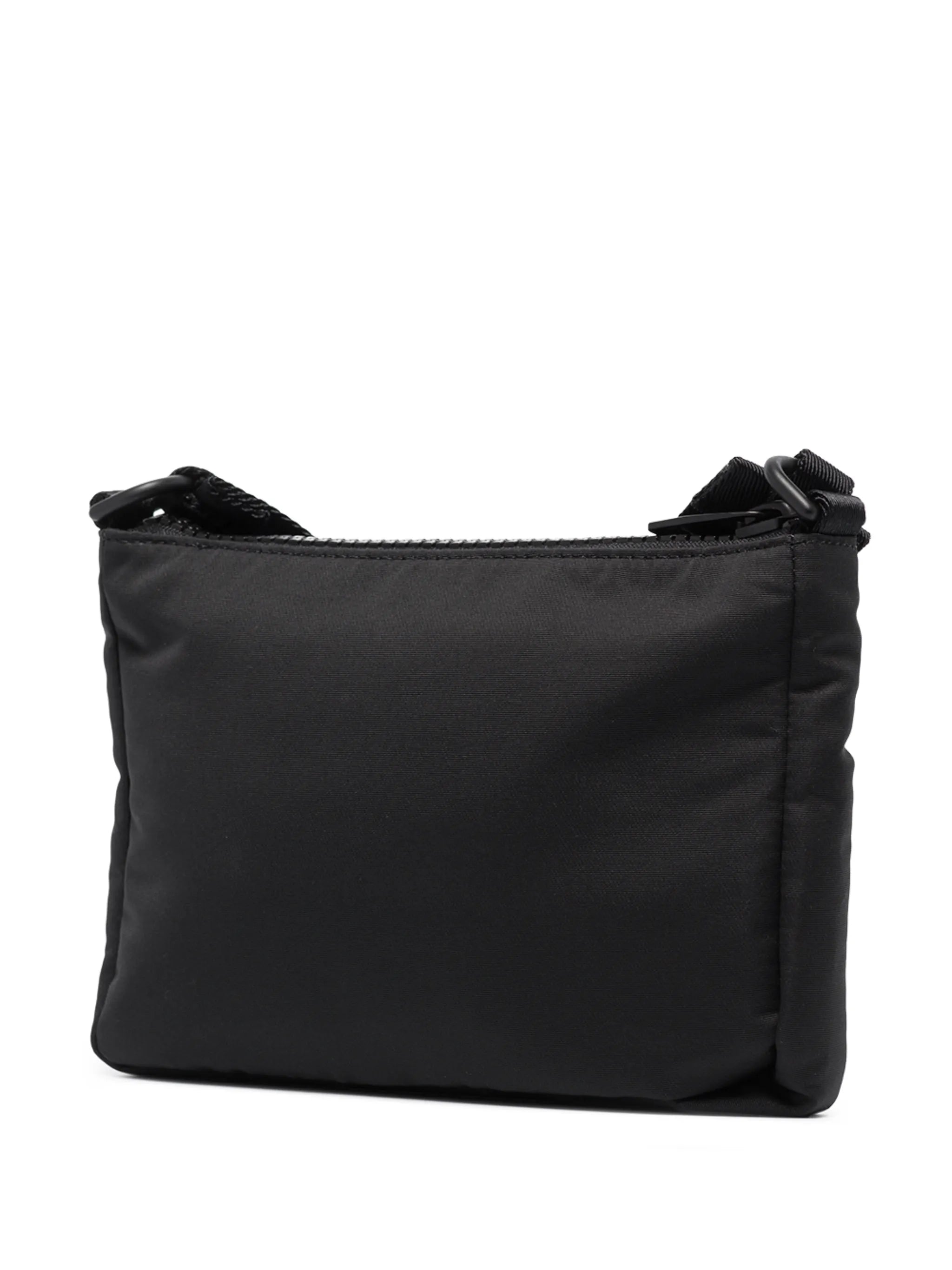 brushed logo messenger bag