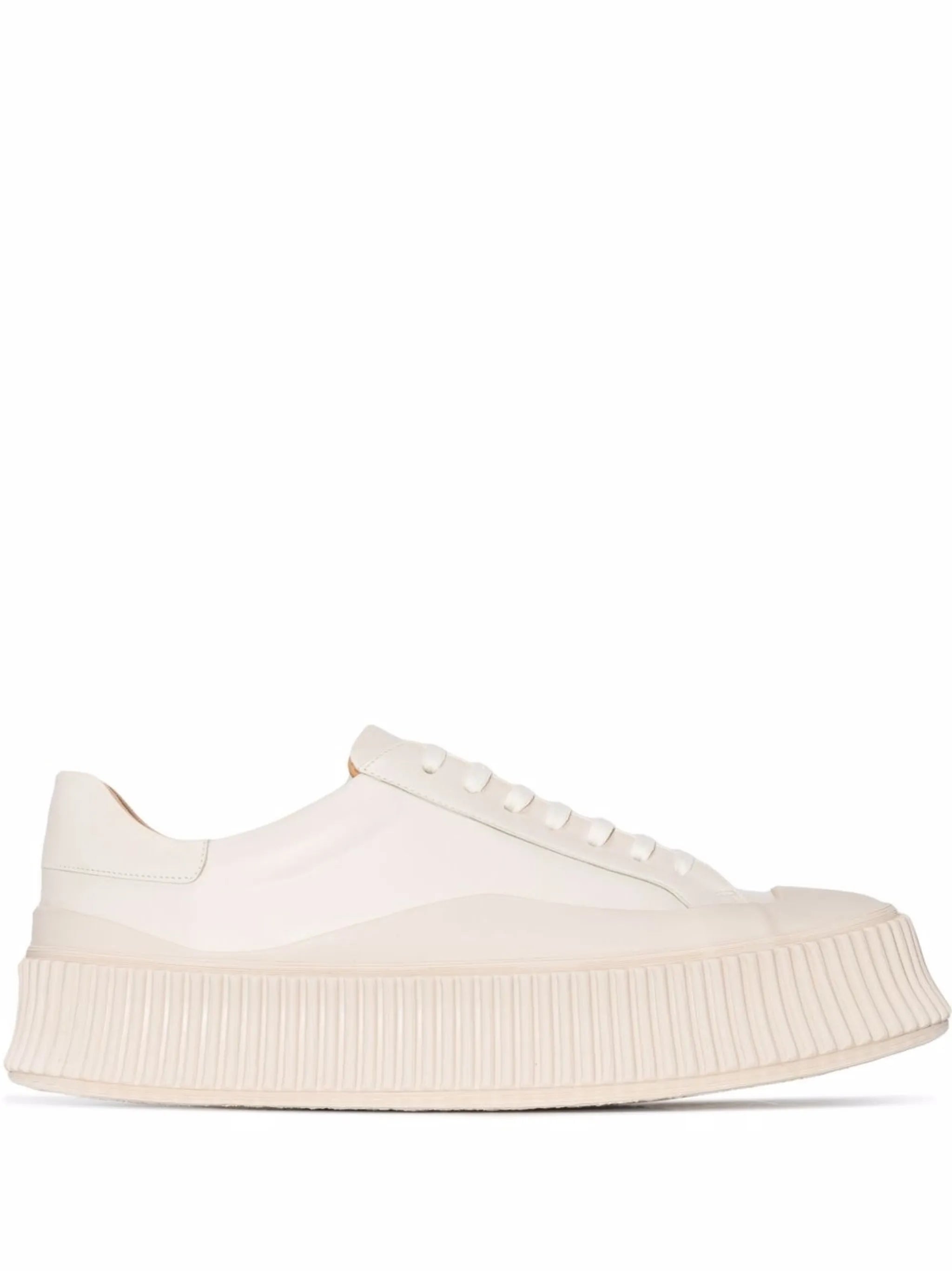 ribbed-sole low-top sneakers