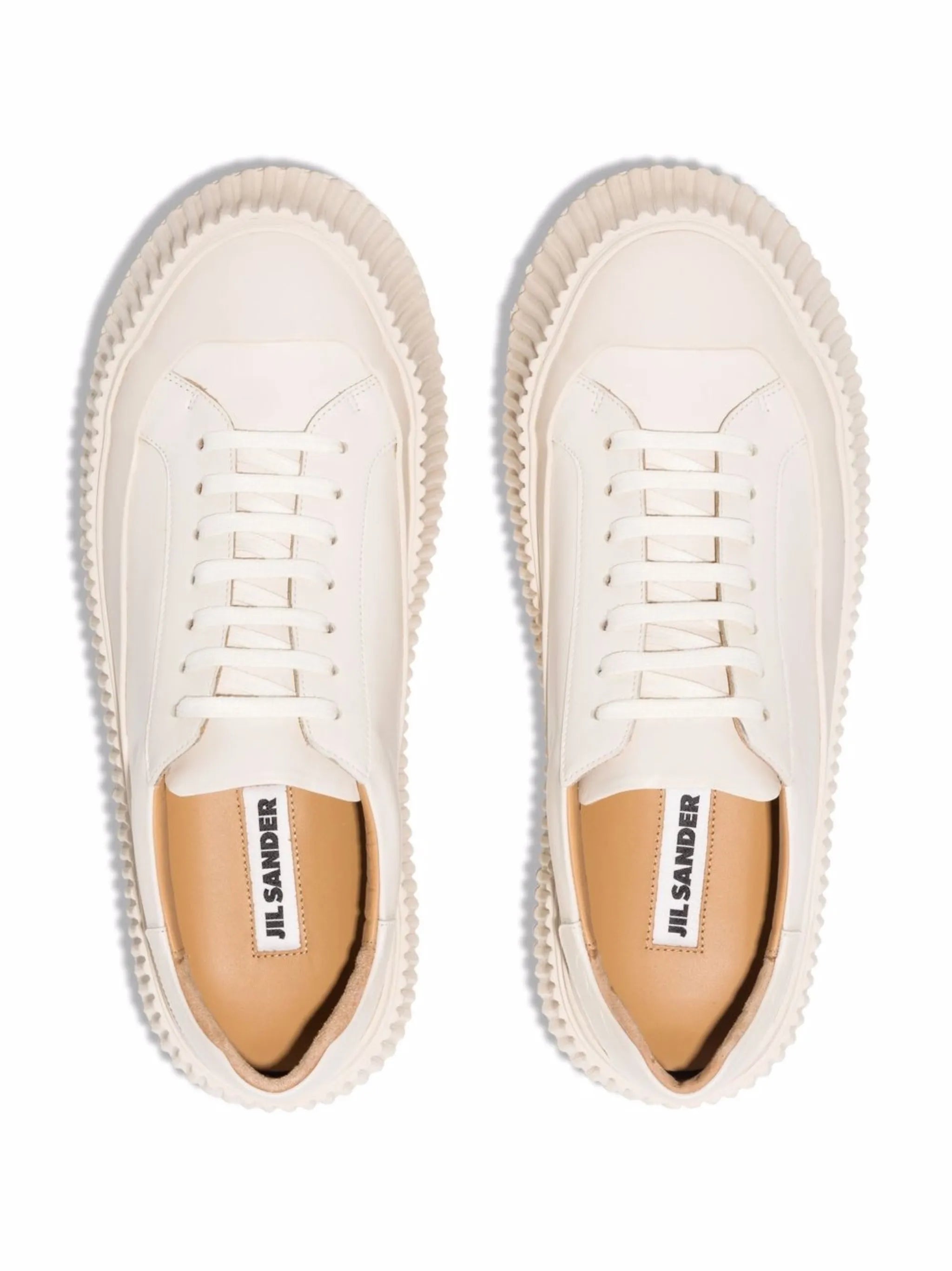 ribbed-sole low-top sneakers