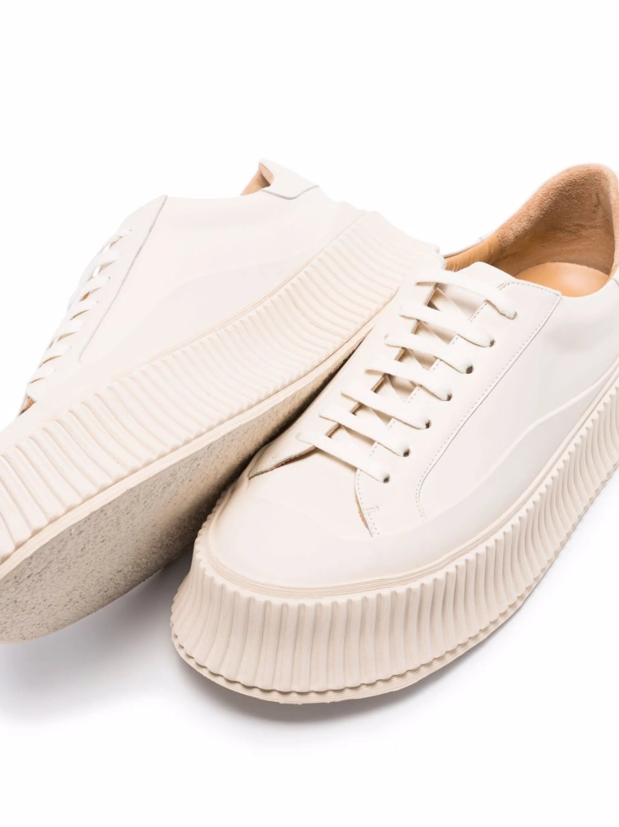 ribbed-sole low-top sneakers