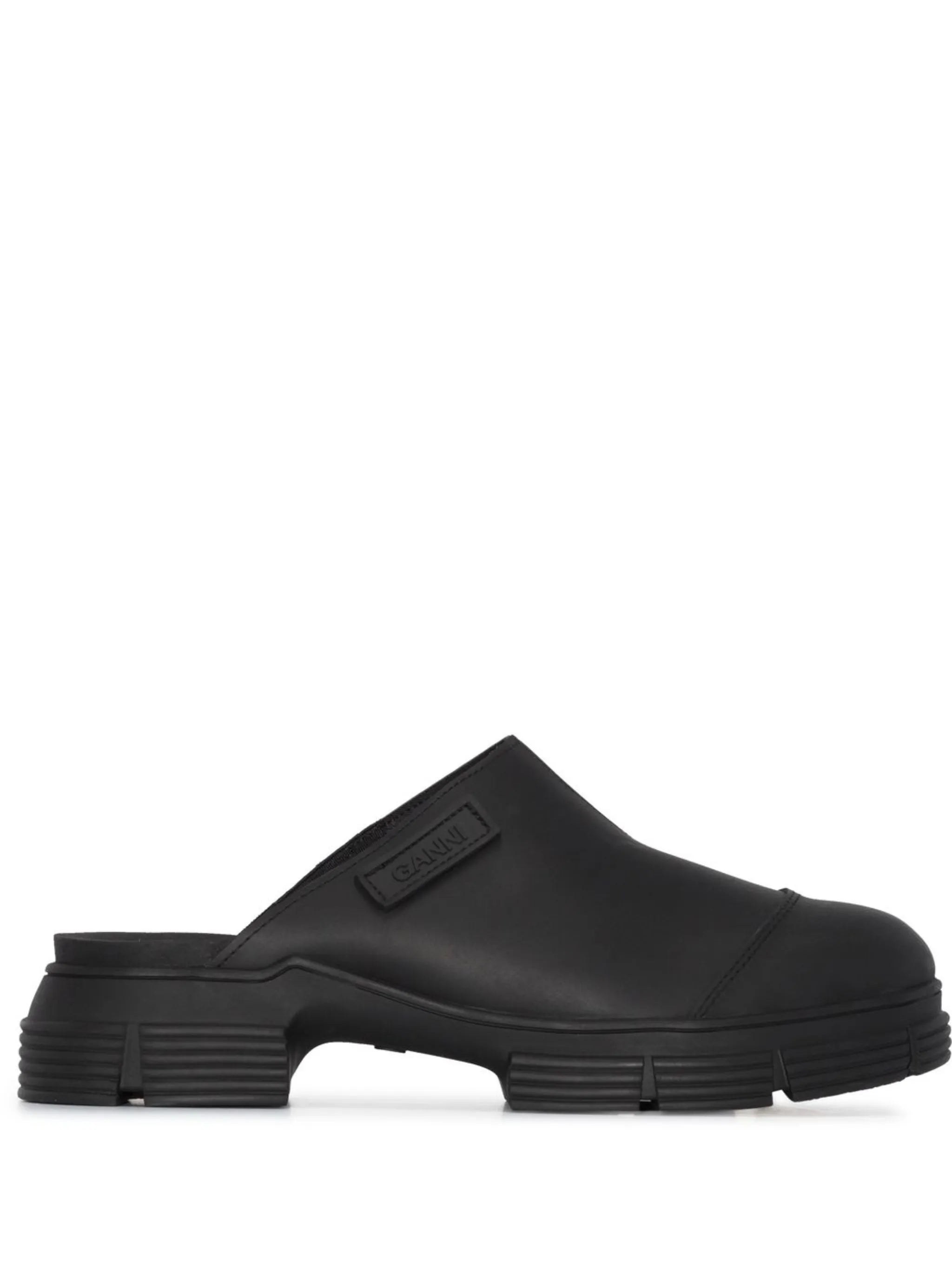 City chunky sole mules