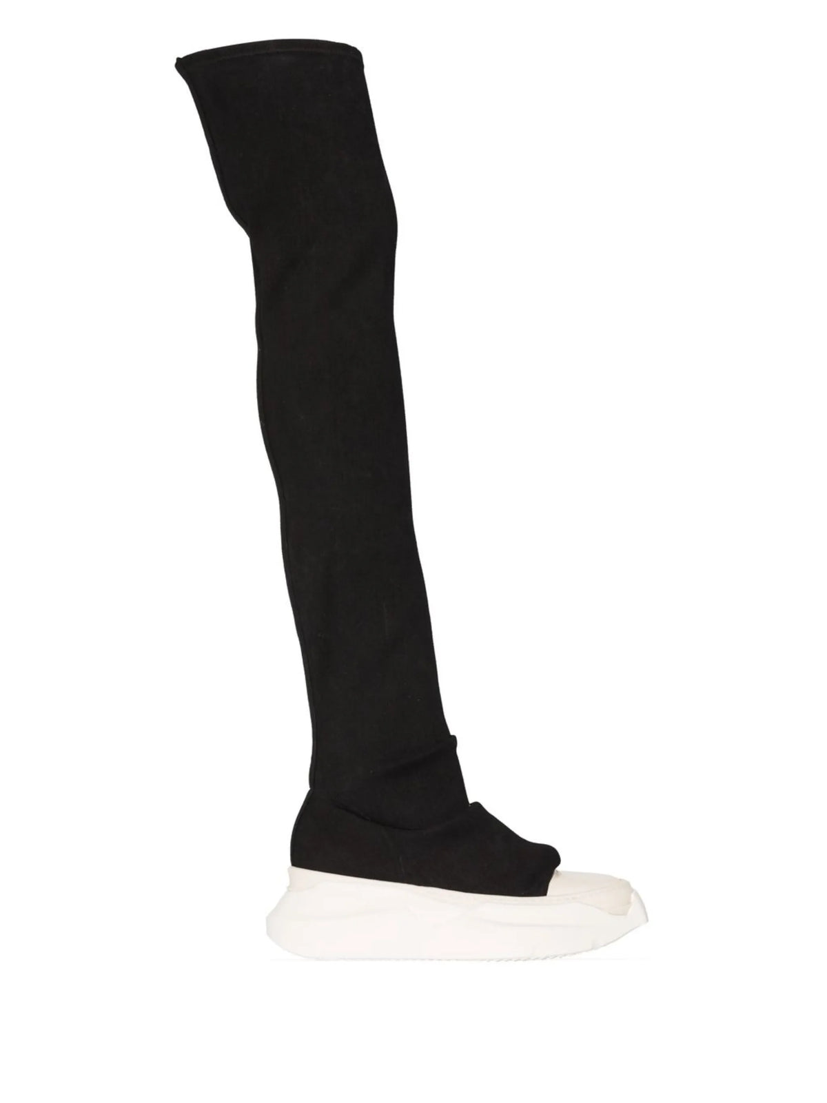 over-the-knee denim boots