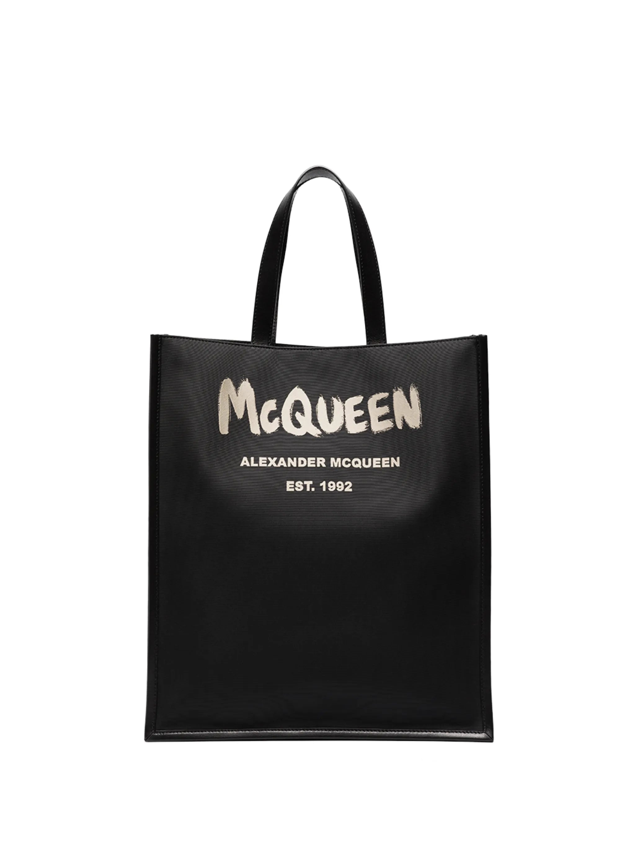 brushed logo tote bag