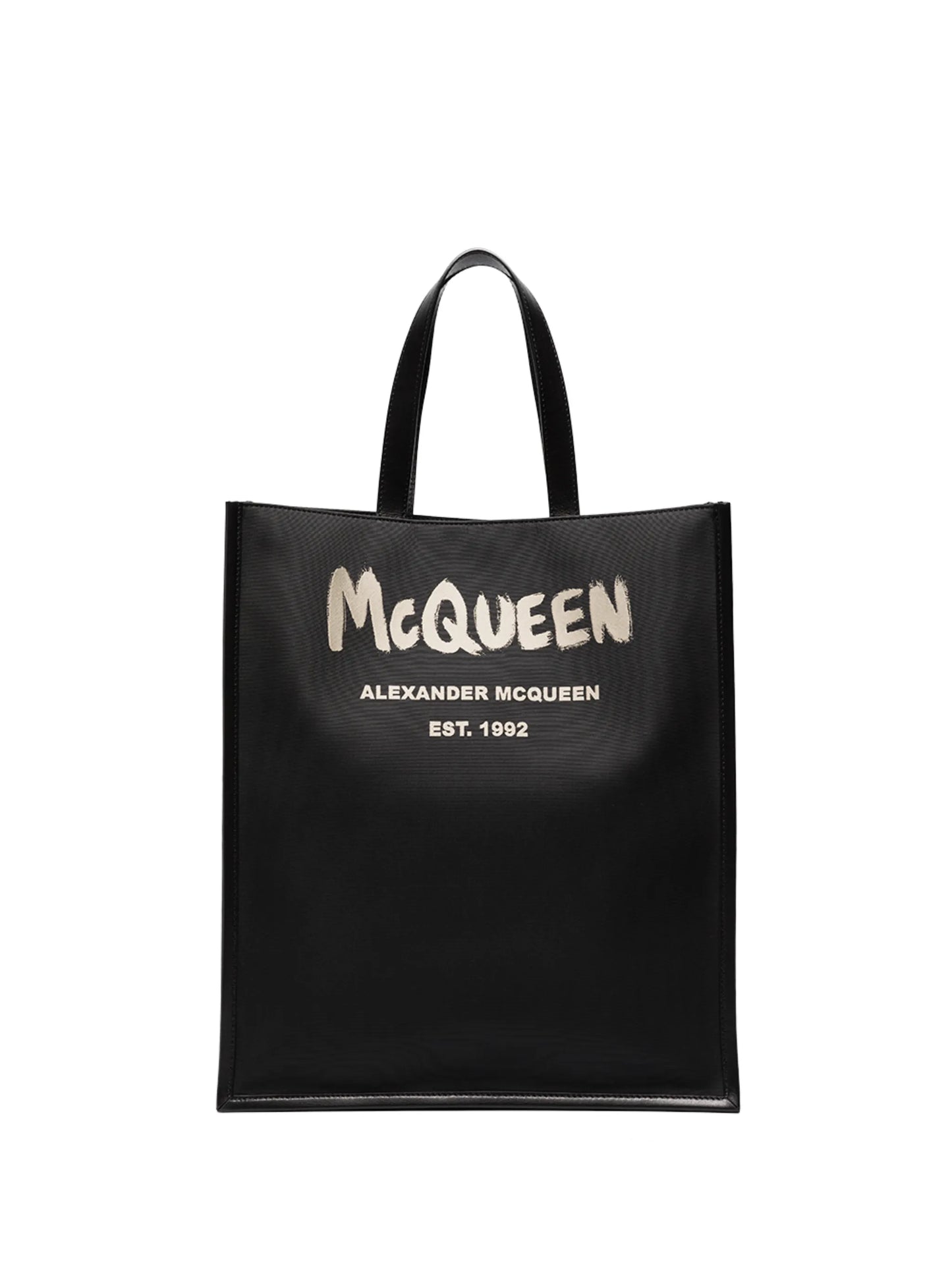 brushed logo tote bag