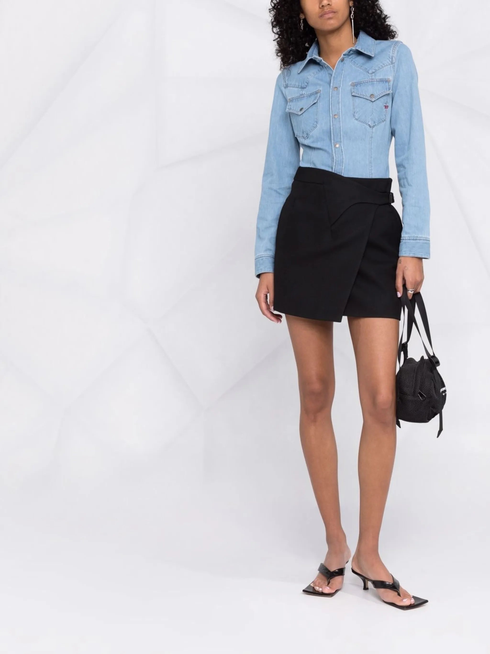 button-down denim shirt