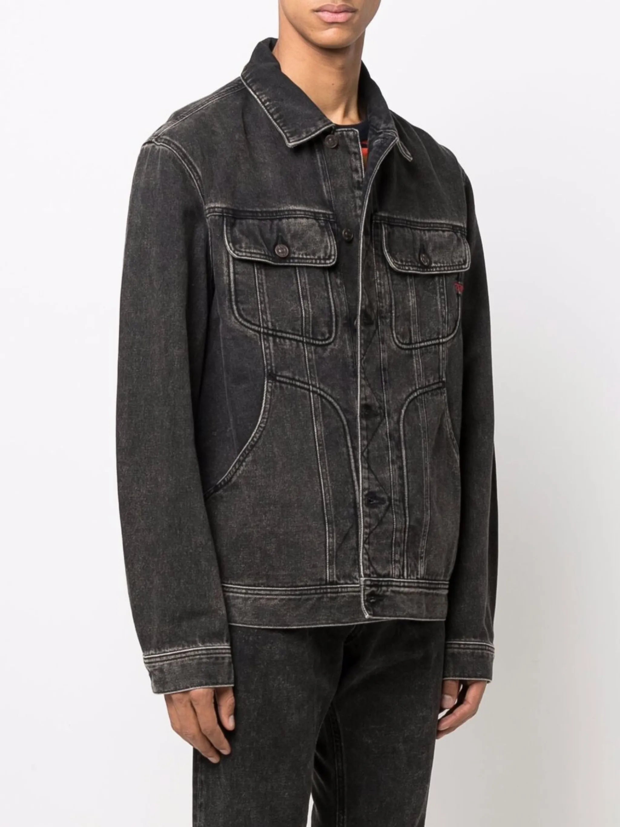 D-Riley faded-effect denim jacket