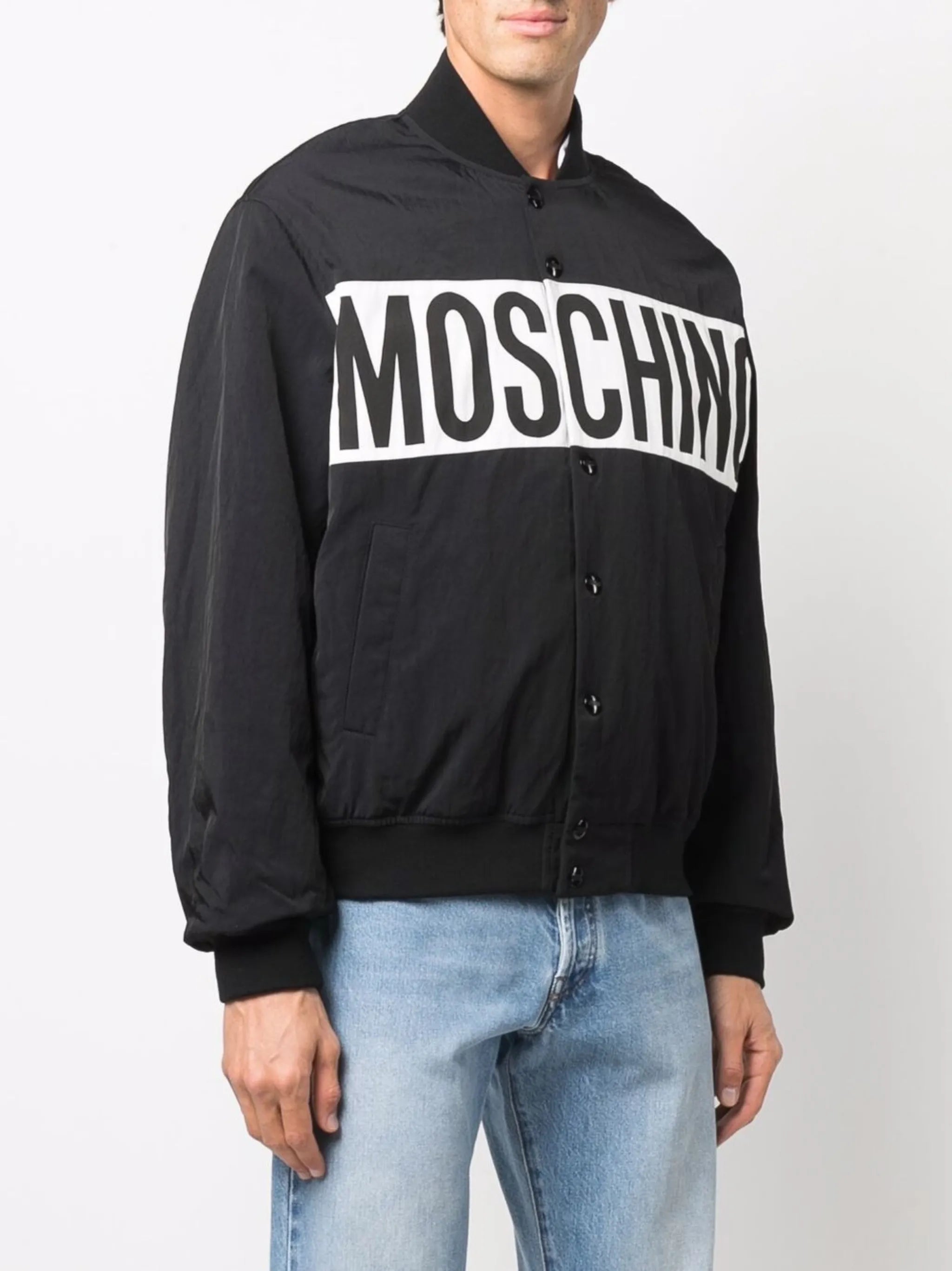 logo print bomber jacket