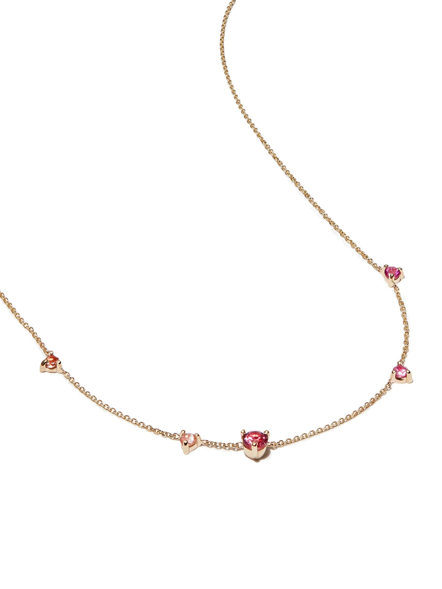 14kt yellow gold diamond and tourmaline necklace