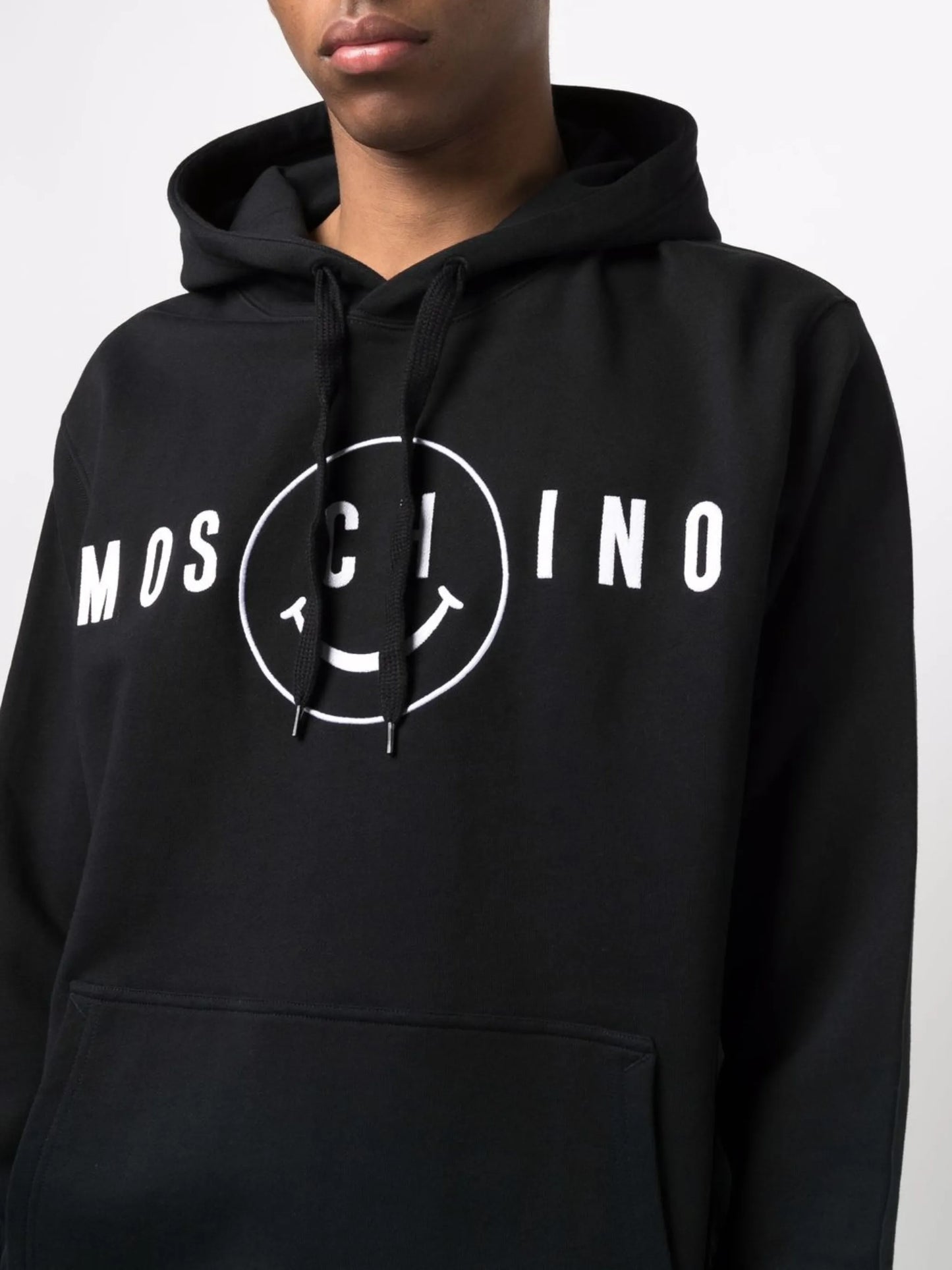 smiley-logo print hoodie