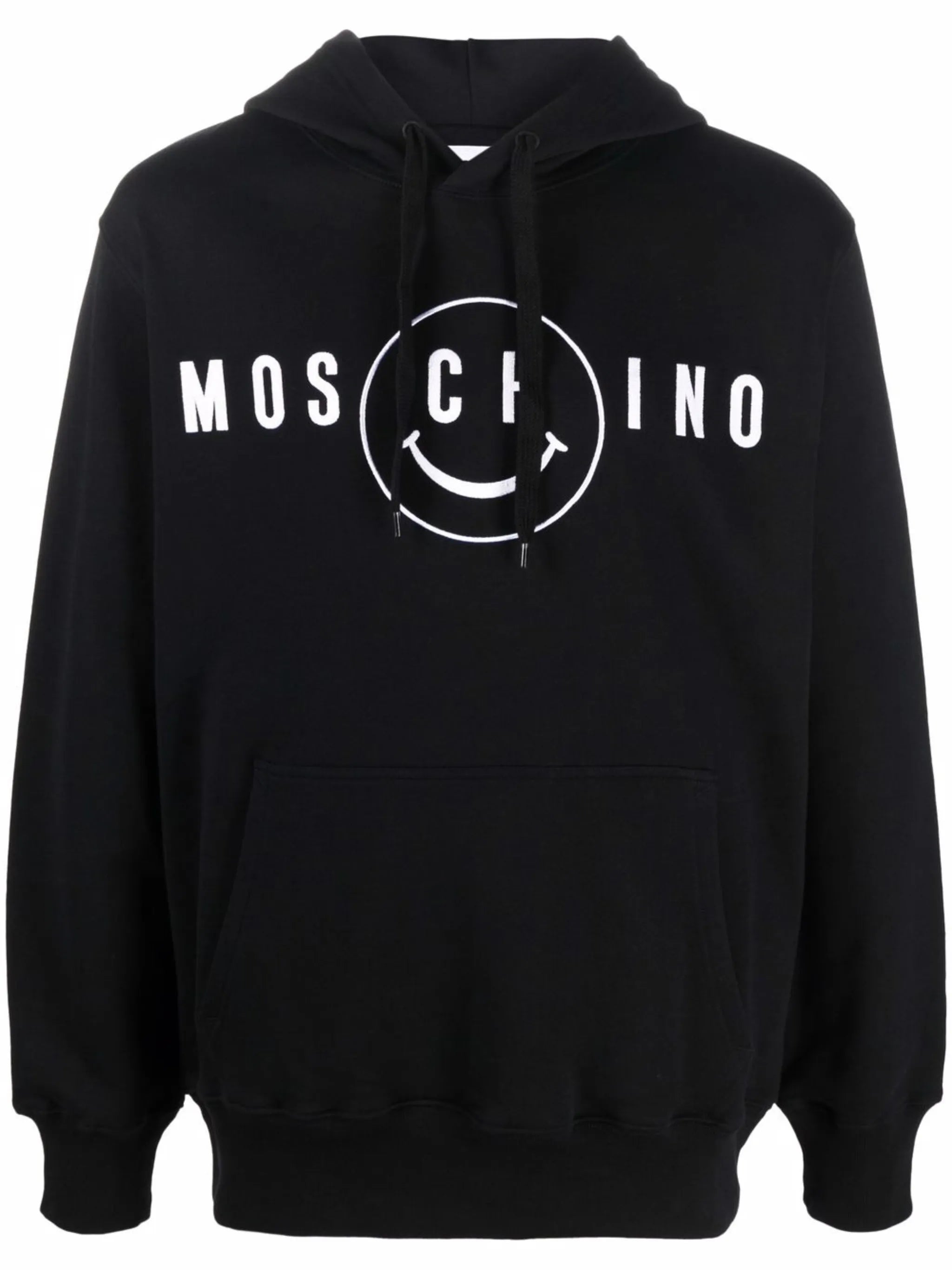 smiley-logo print hoodie