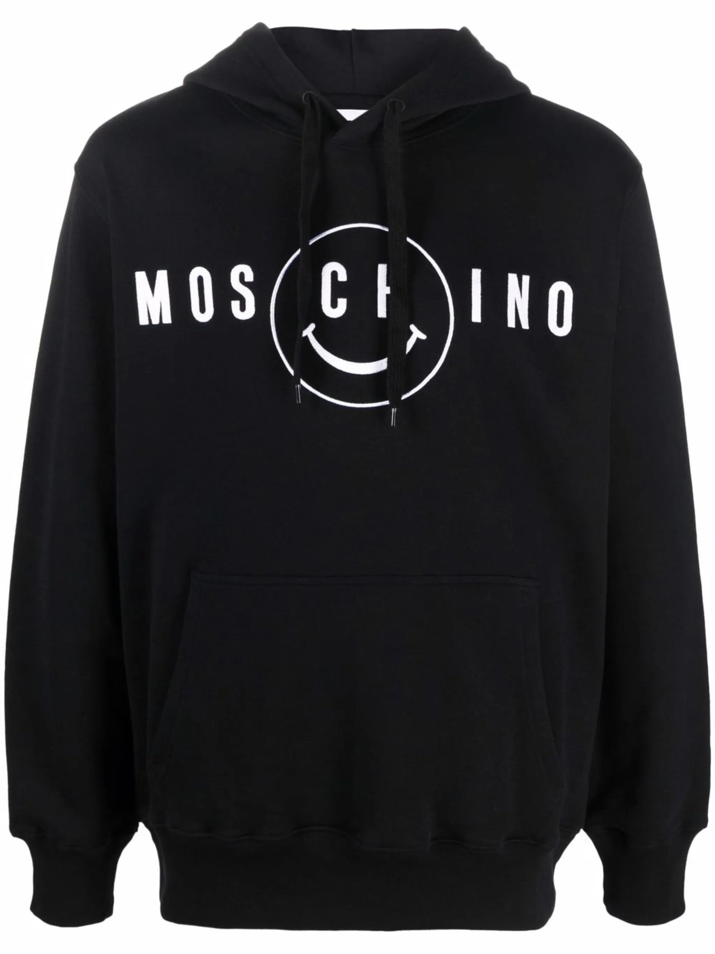 smiley-logo print hoodie