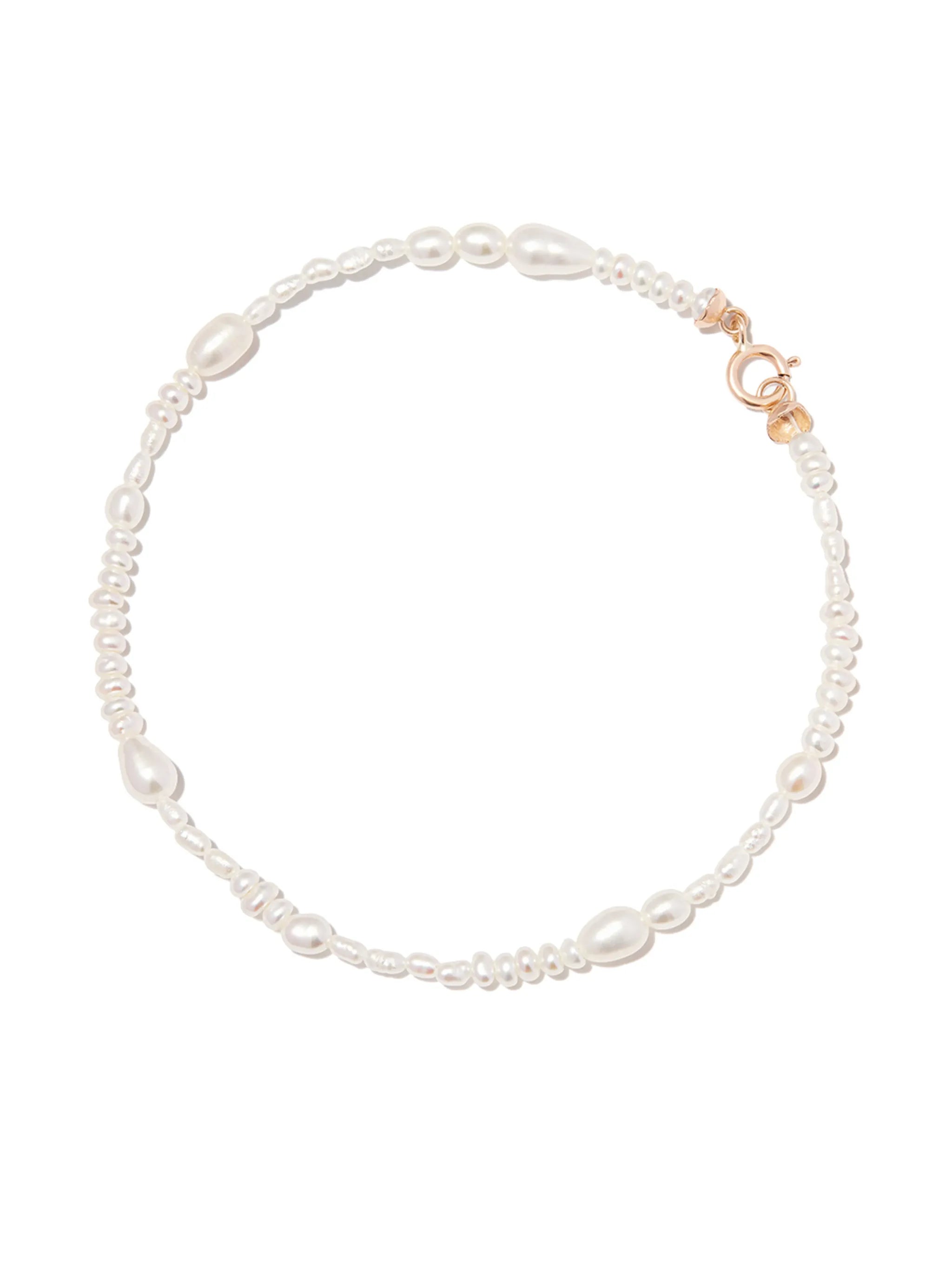 14kt yellow gold pearl bracelet