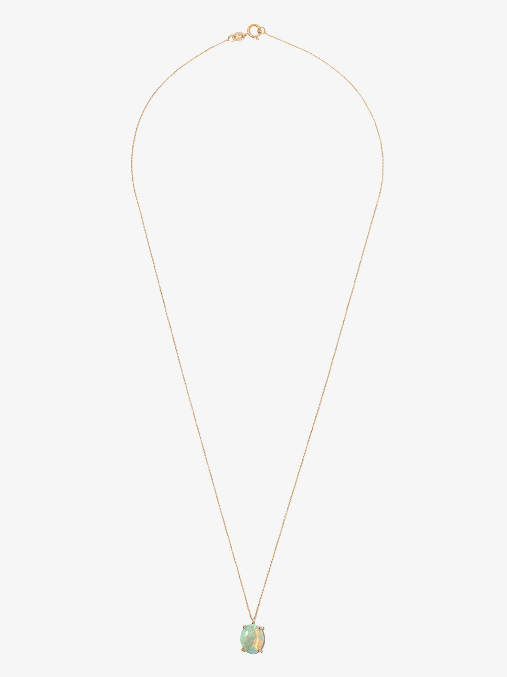 14kt yellow gold opal necklace
