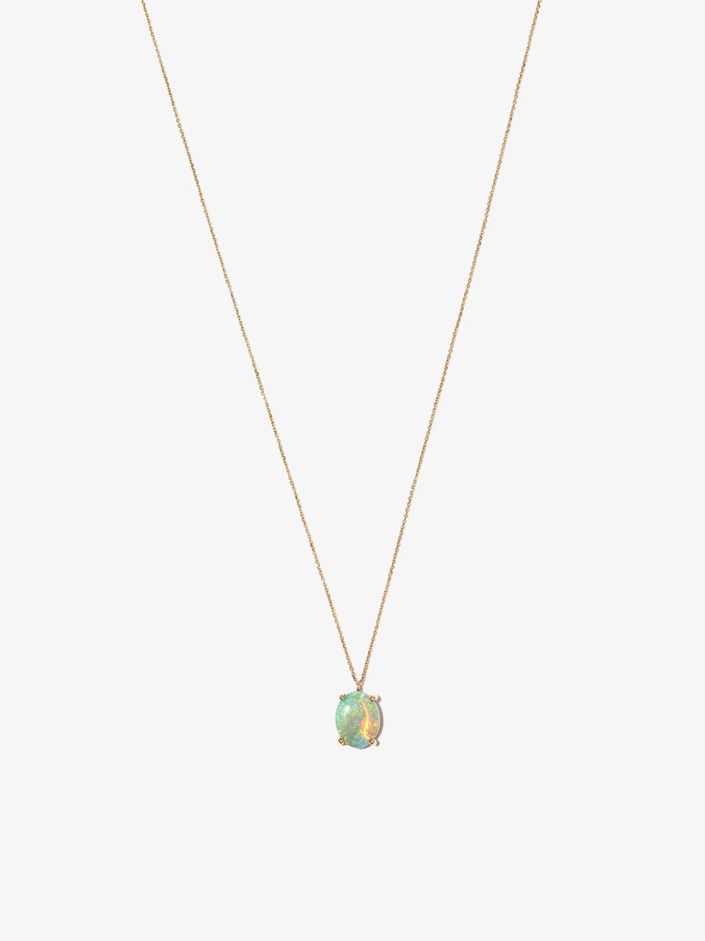 14kt yellow gold opal necklace