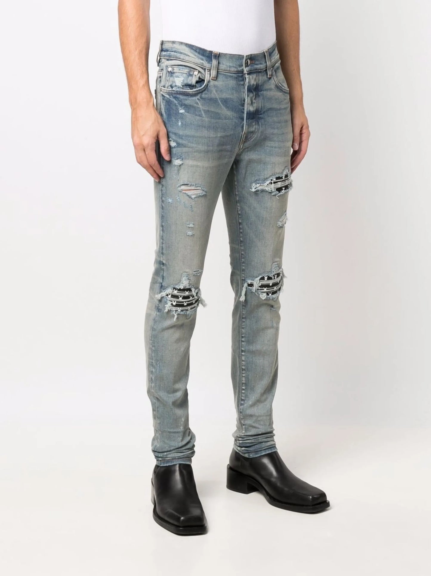 x Playboy ripped-effect skinny jeans