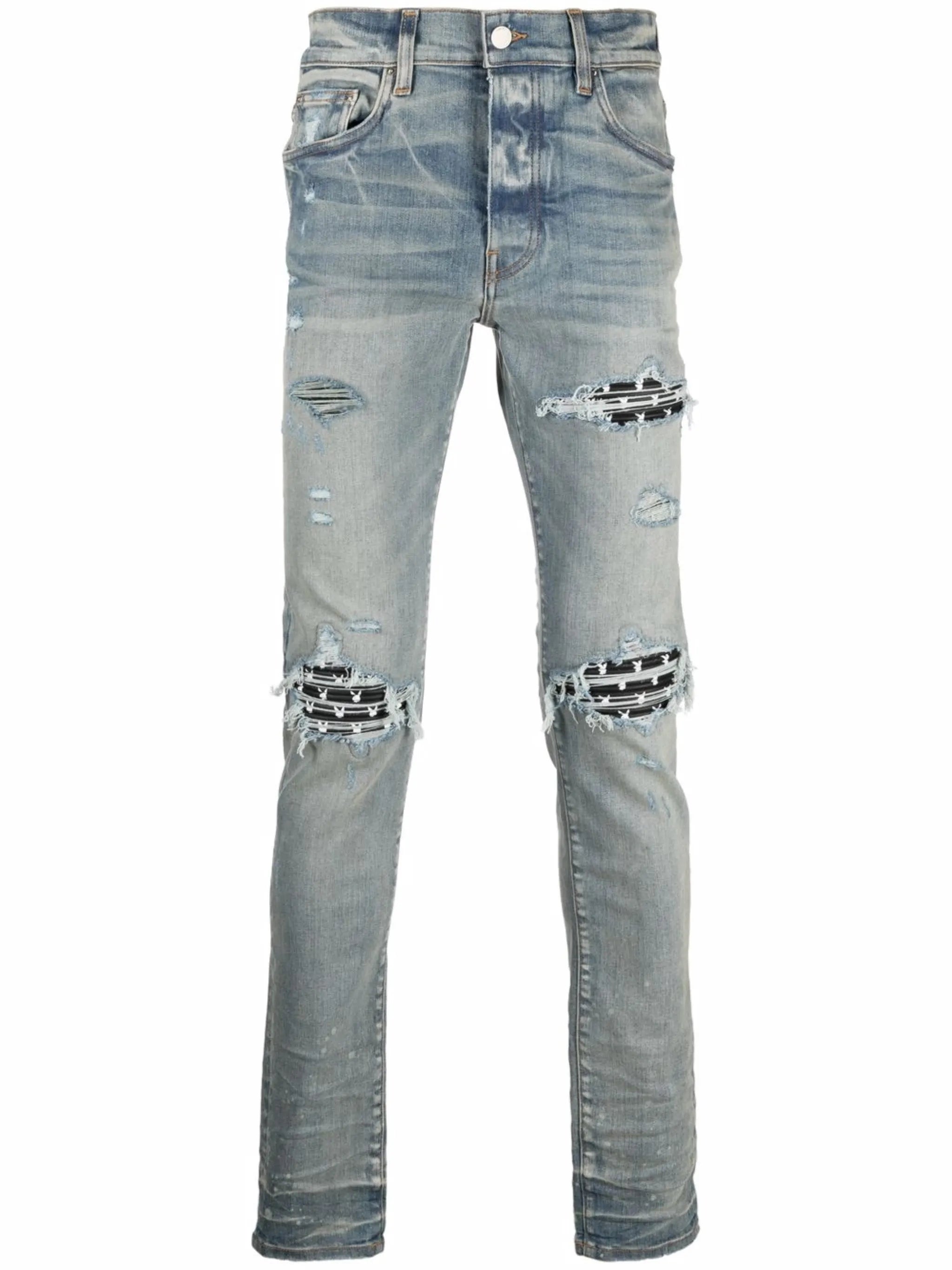 x Playboy ripped-effect skinny jeans