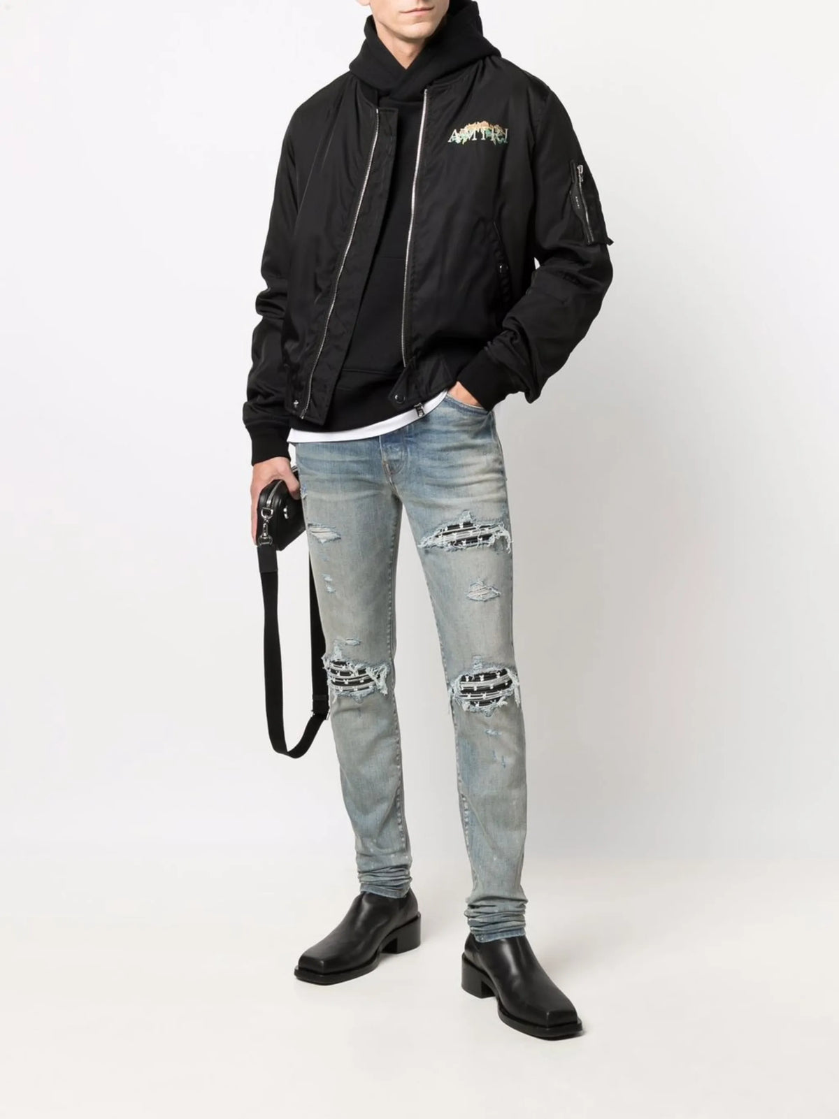 x Playboy ripped-effect skinny jeans