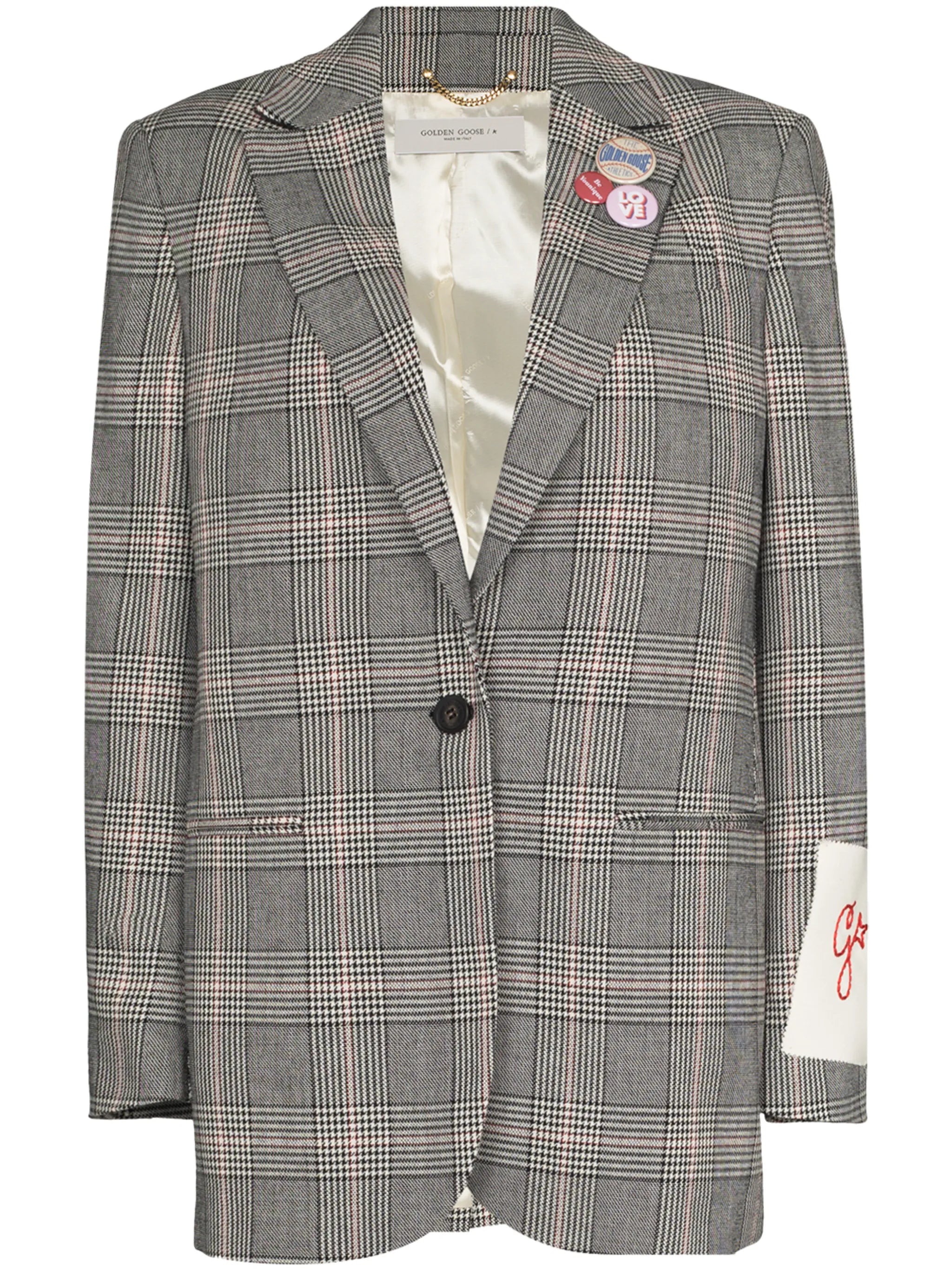 notched-lapel single-breasted blazer