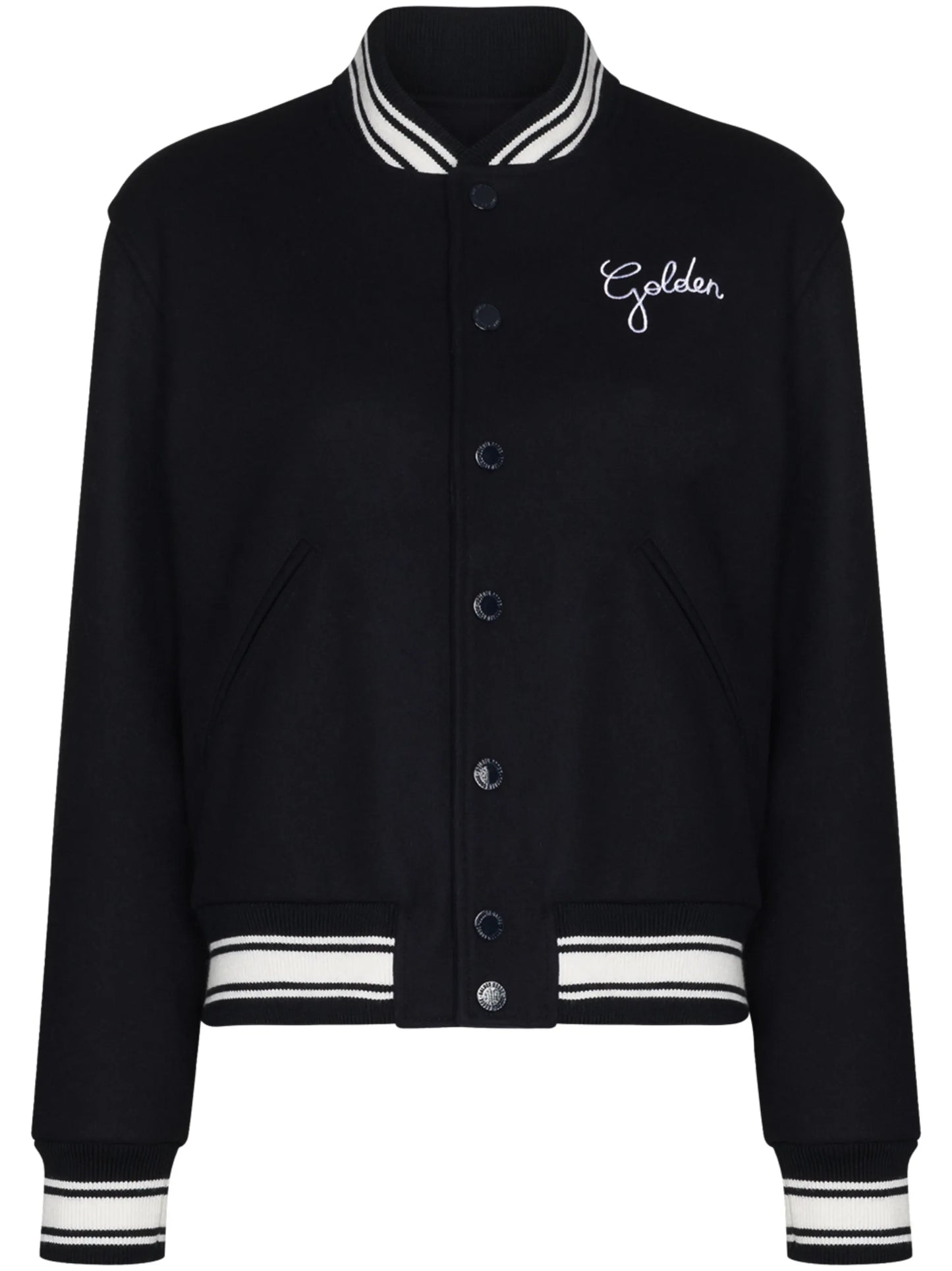embroidered-logo bomber jacket