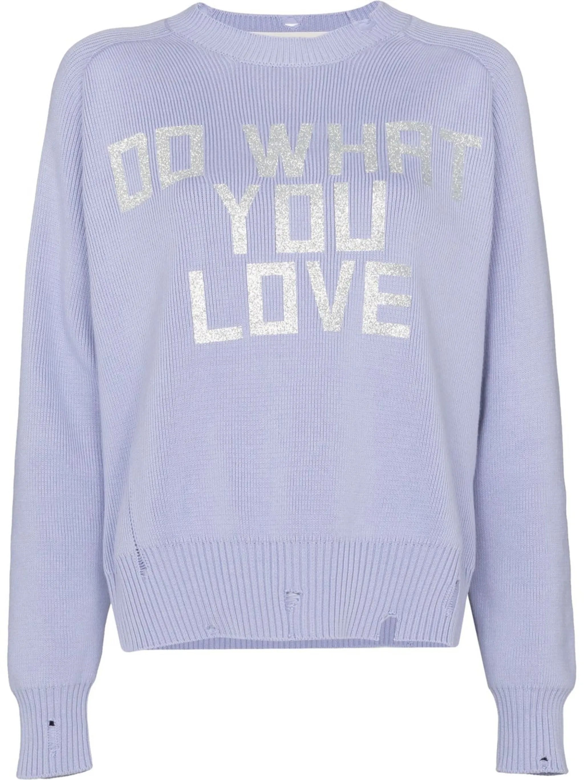 slogan-print cotton jumper