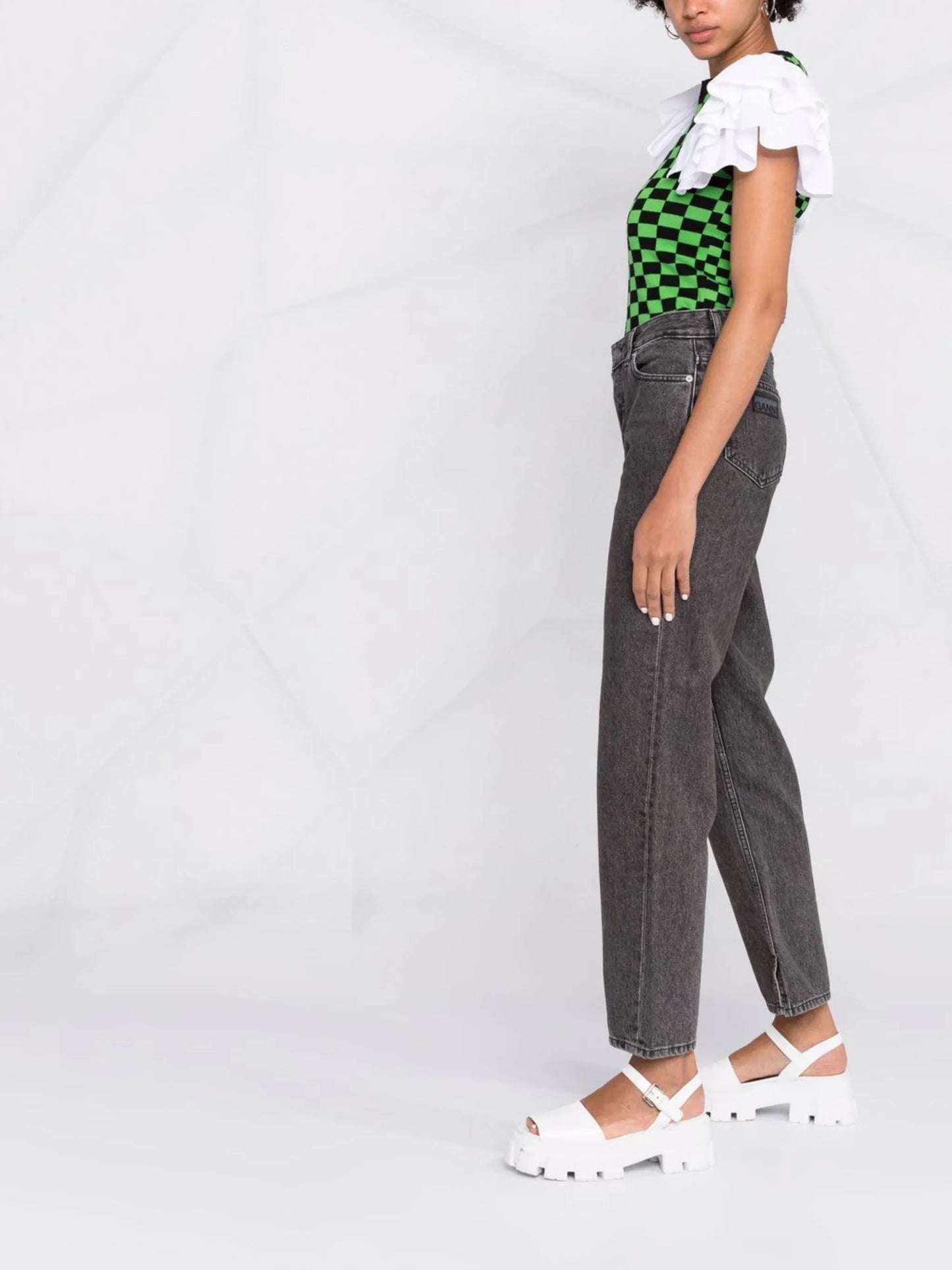 high waisted straight jeans