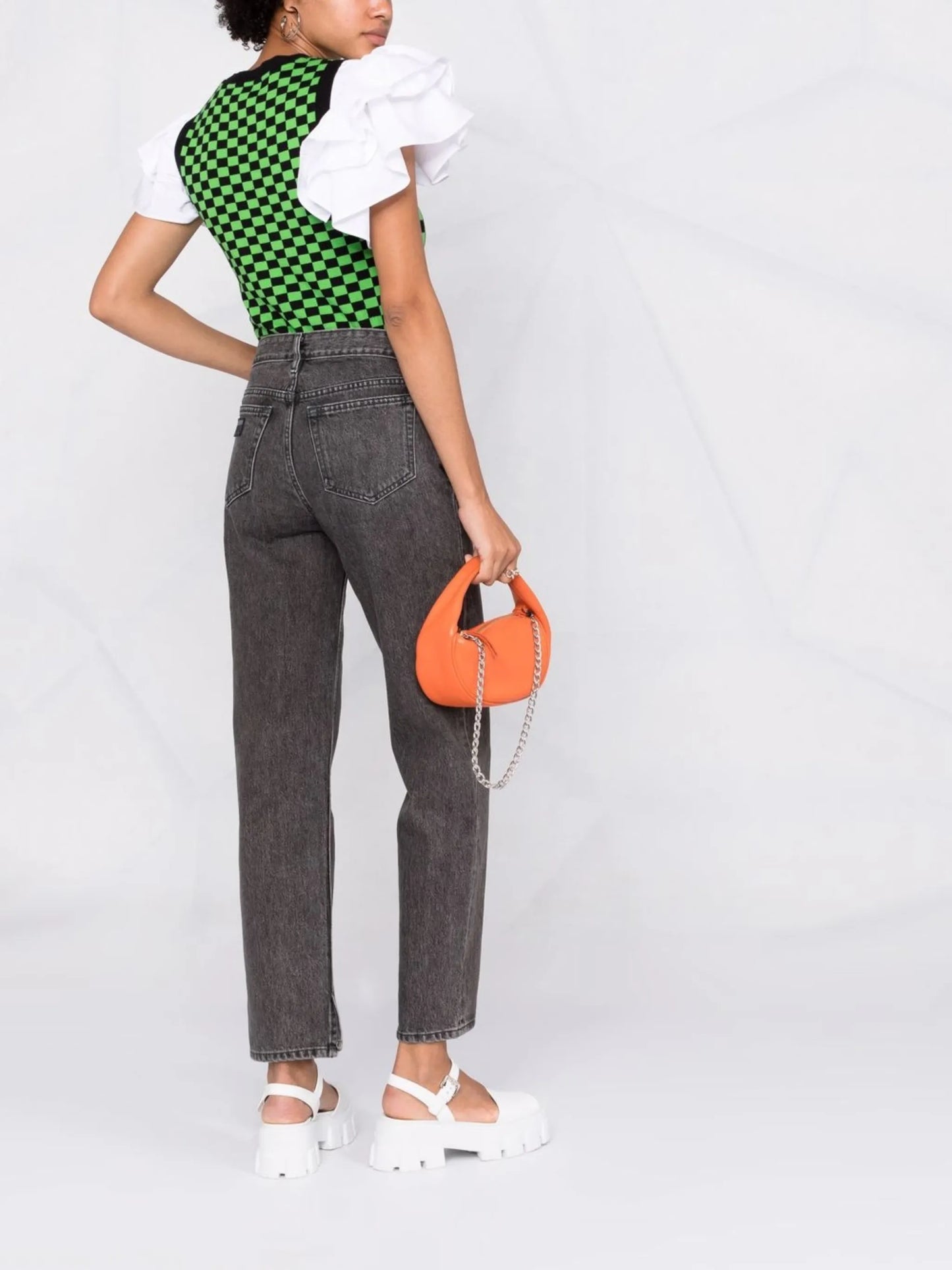 high waisted straight jeans